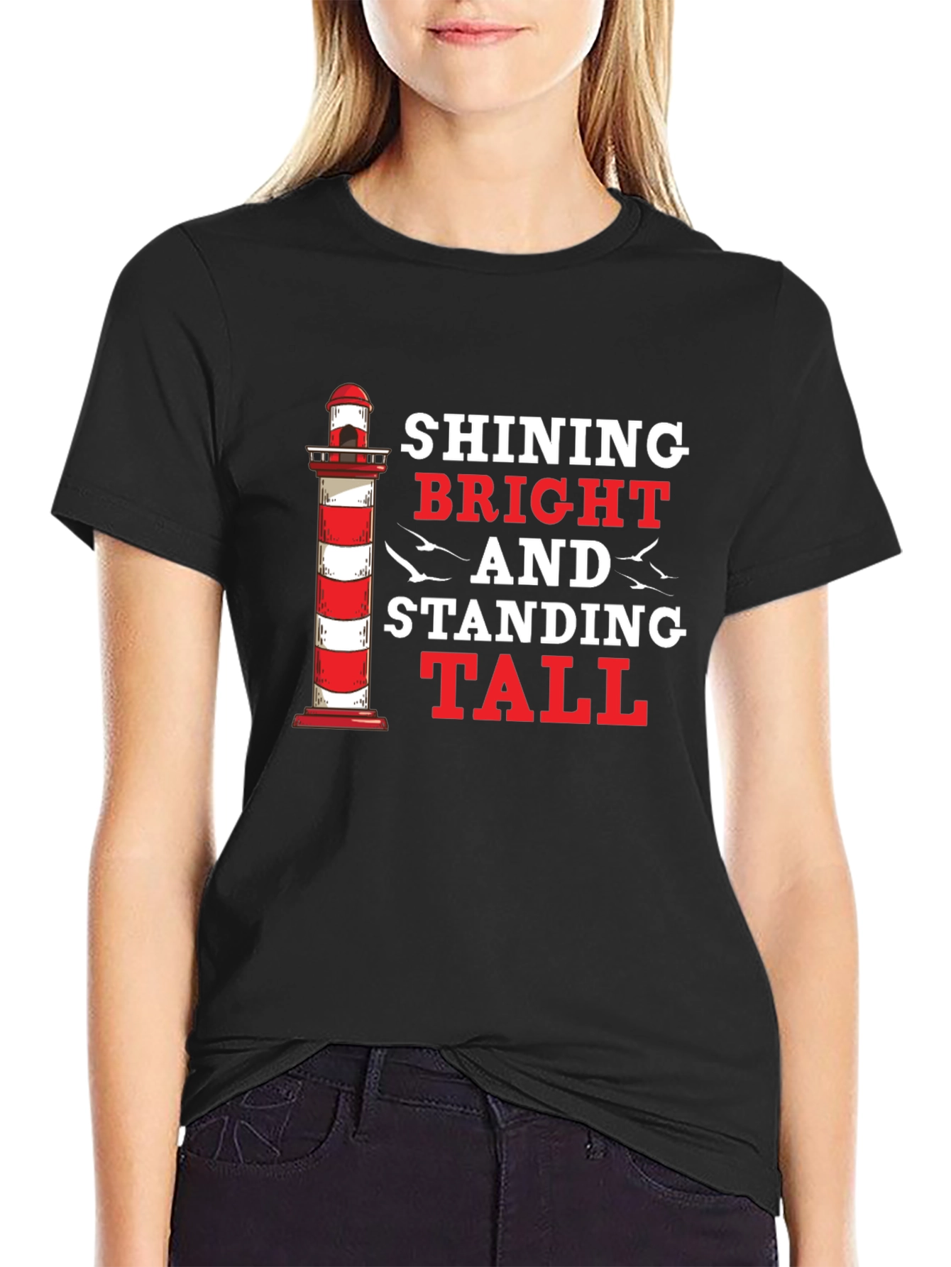 Shining Bright Lighthouse Graphic T-Shirt