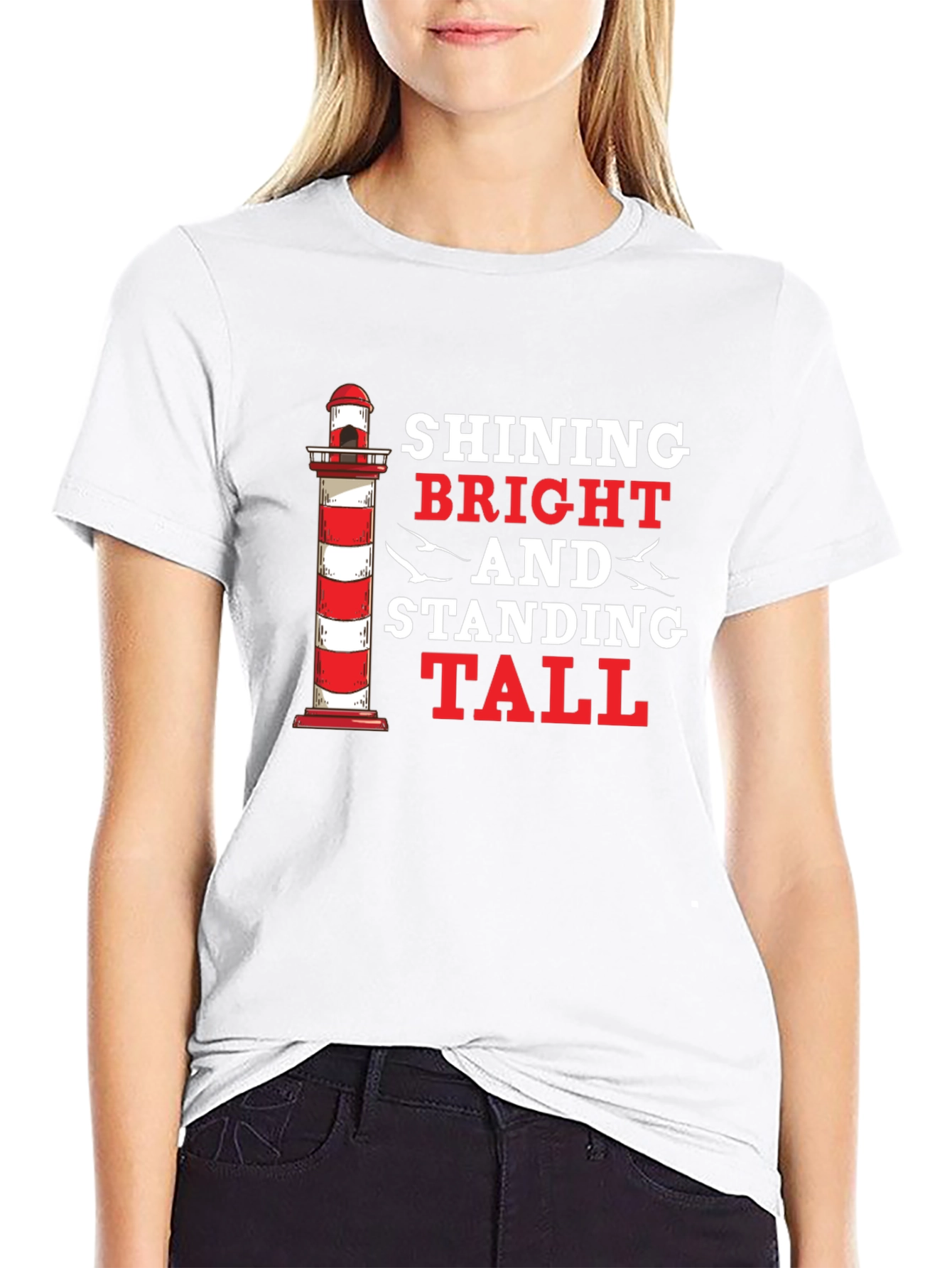 Shining Bright Lighthouse Graphic T-Shirt