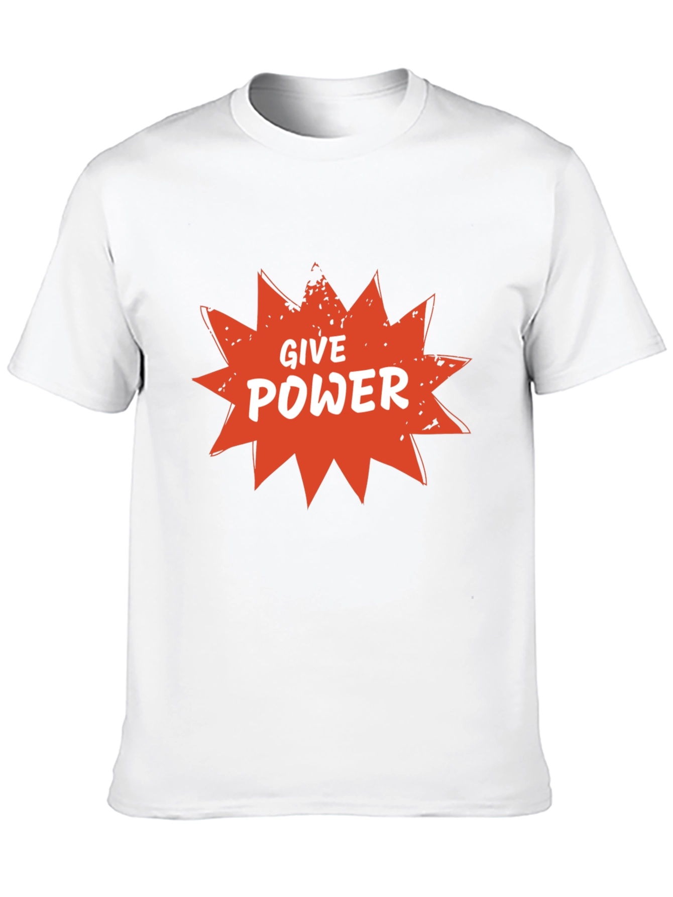 Give Power Graphic Tee - Black Cotton Blend