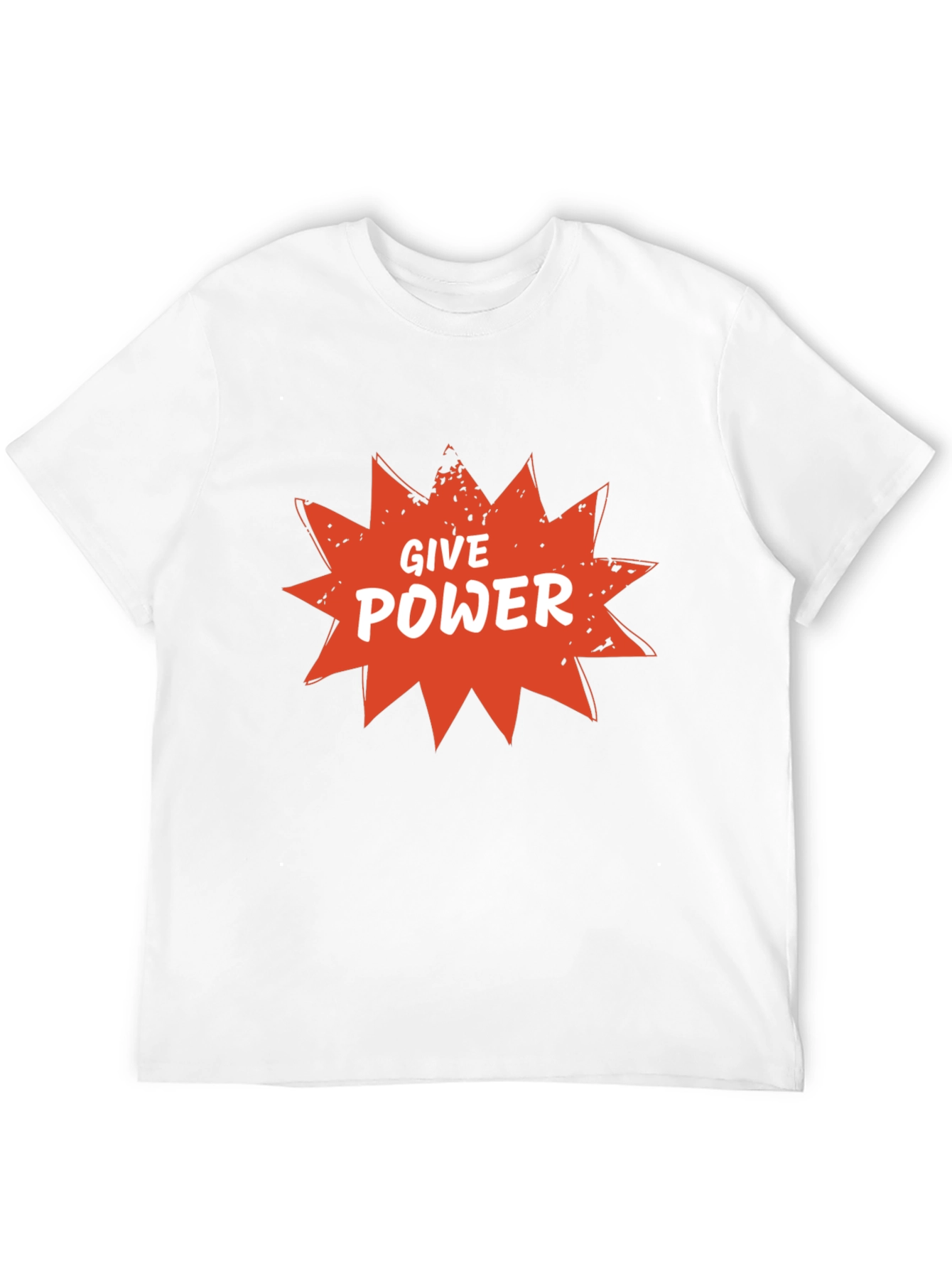 Give Power Graphic Tee - Black Cotton Blend