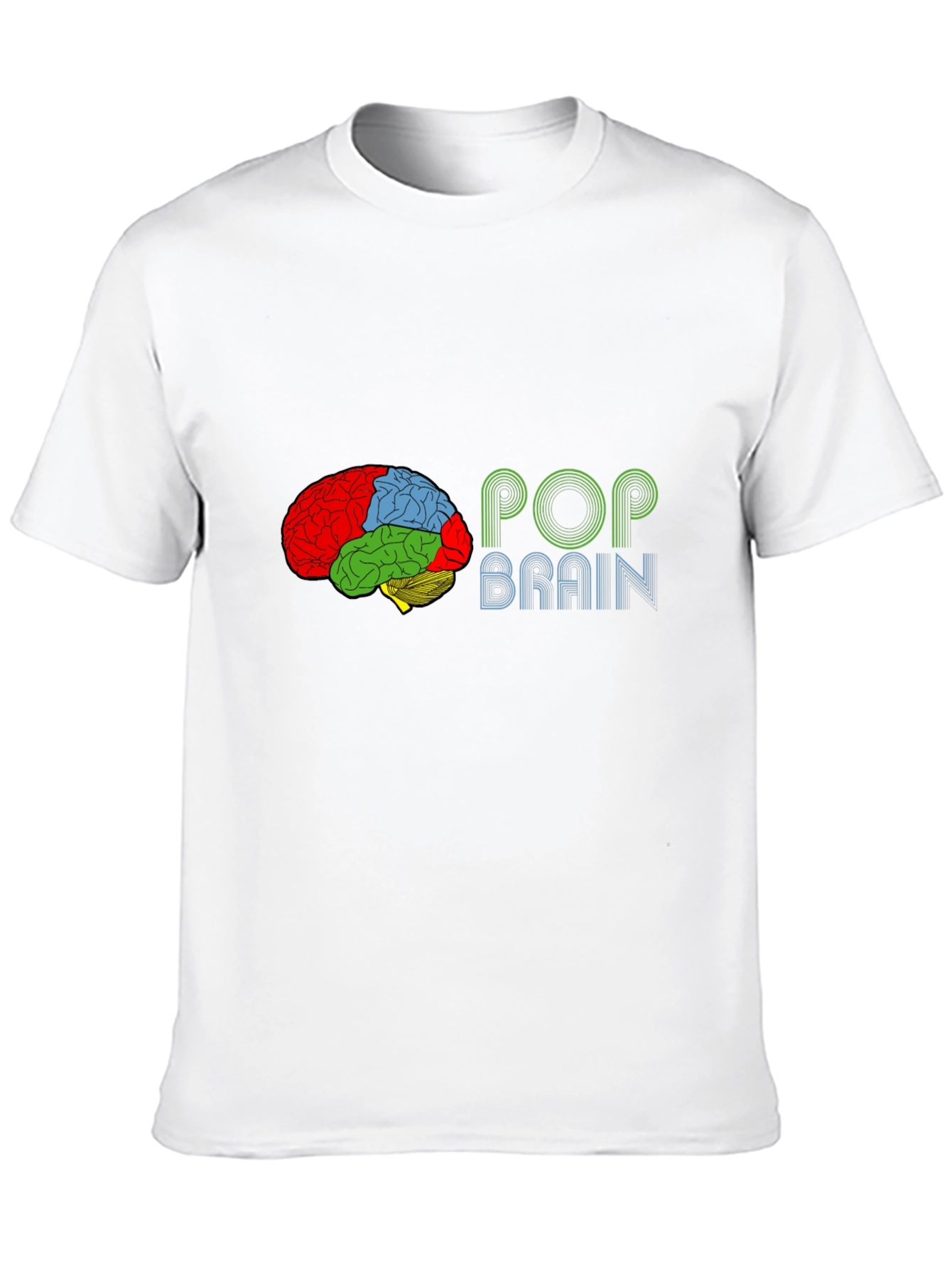 Pop Brain Graphic Tee - Black Cotton T-Shirt