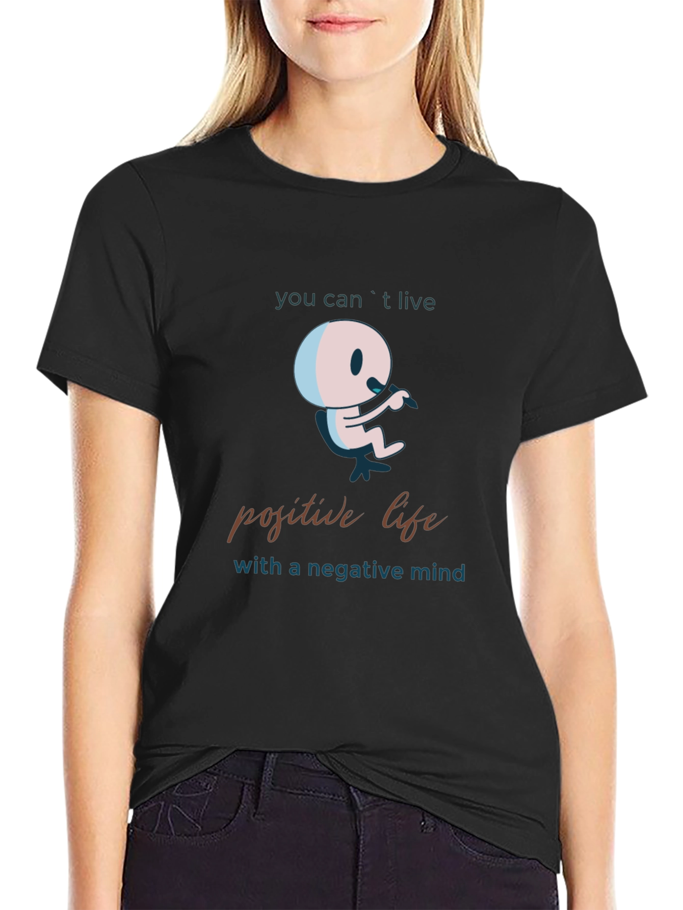Positive Life Mindset Graphic T-Shirt