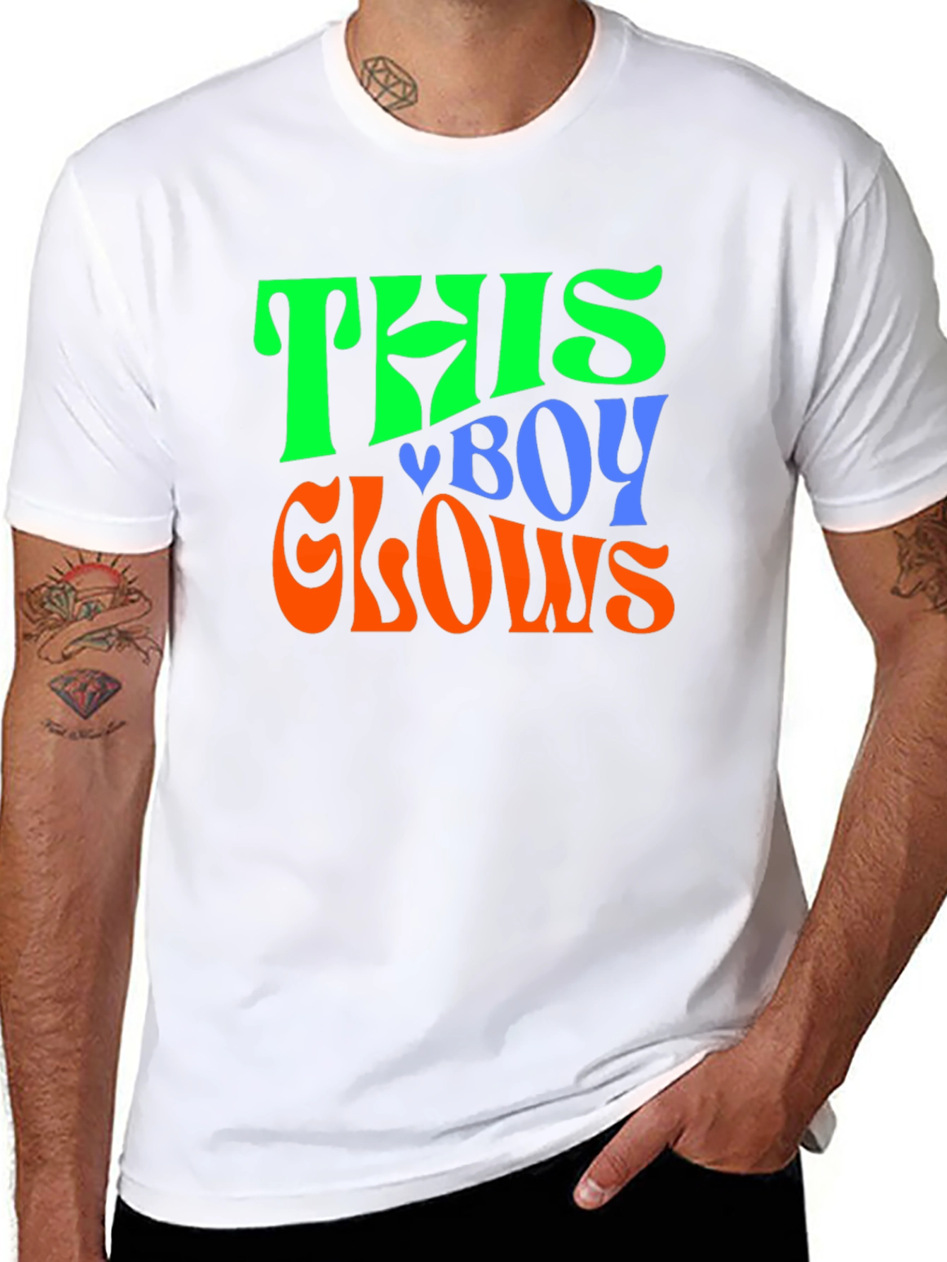 This Boy Glows Black Graphic T-Shirt