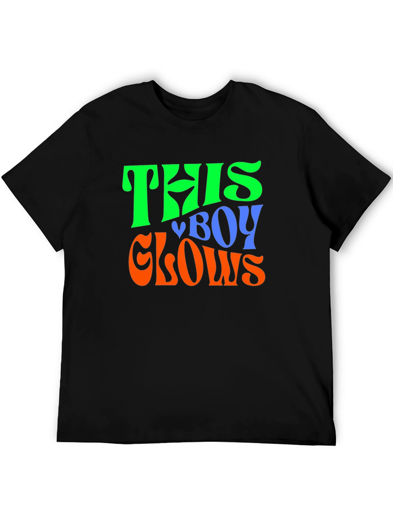 This Boy Glows Black Graphic T-Shirt