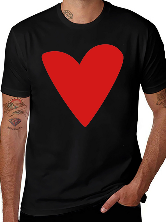 Heart Print Black T-Shirt - Express Your Love