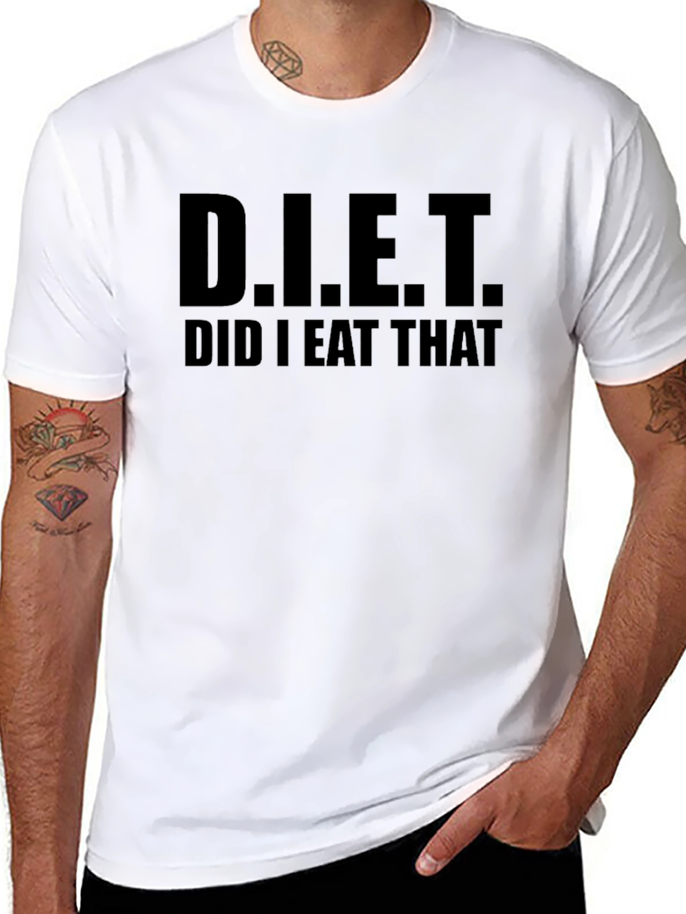 Funny D.I.E.T. Did I Eat That? Graphic T-Shirt