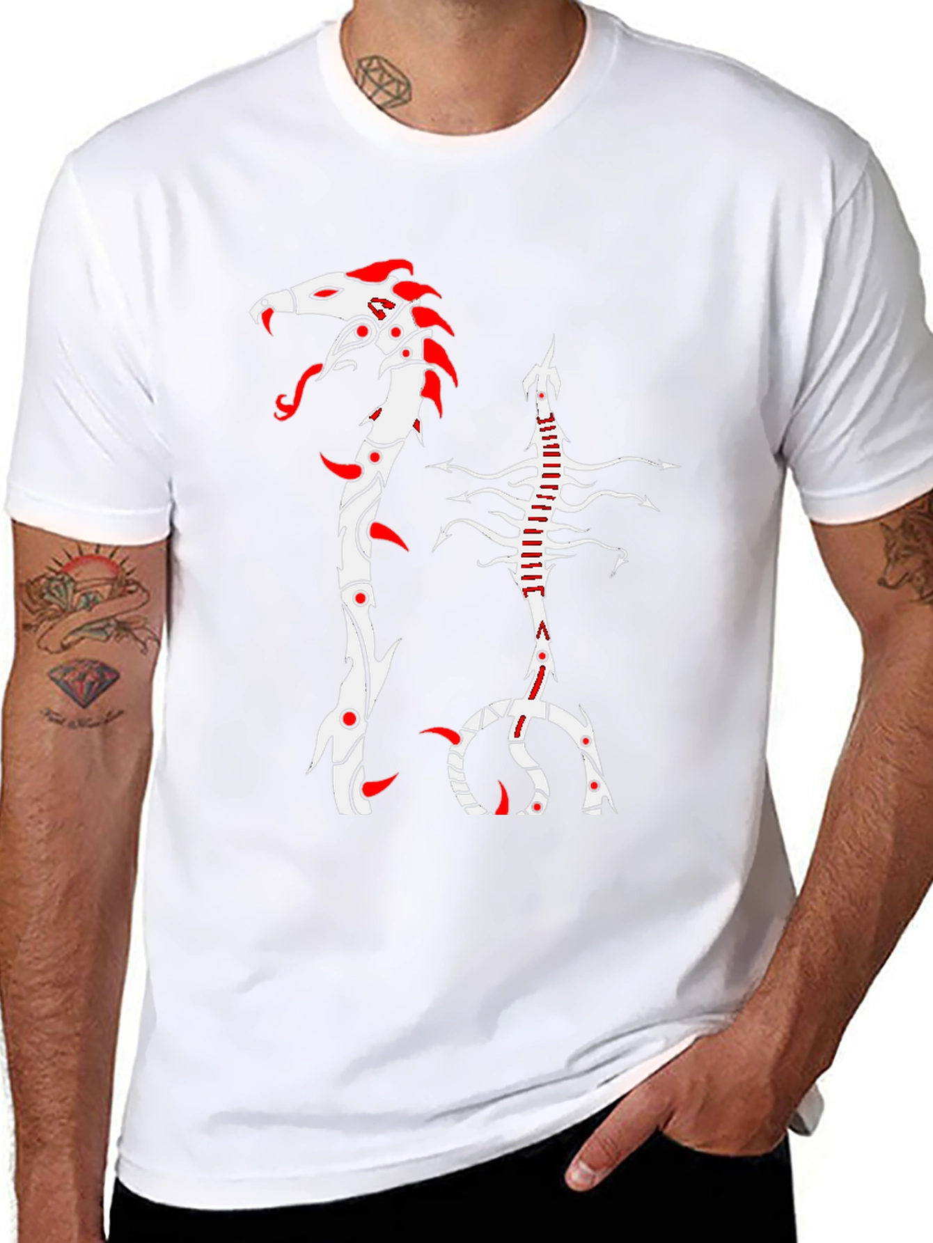 Tribal Snake & Scorpion Graphic Tee