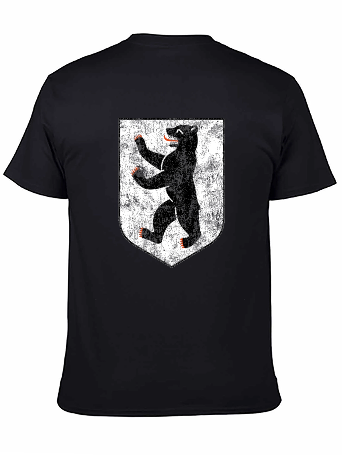 Berlin Bear Graphic T-Shirt - Distressed Shield Design