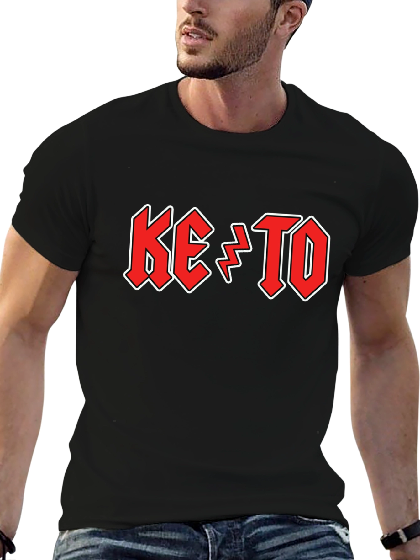 KETO Rock Band Style Black T-Shirt