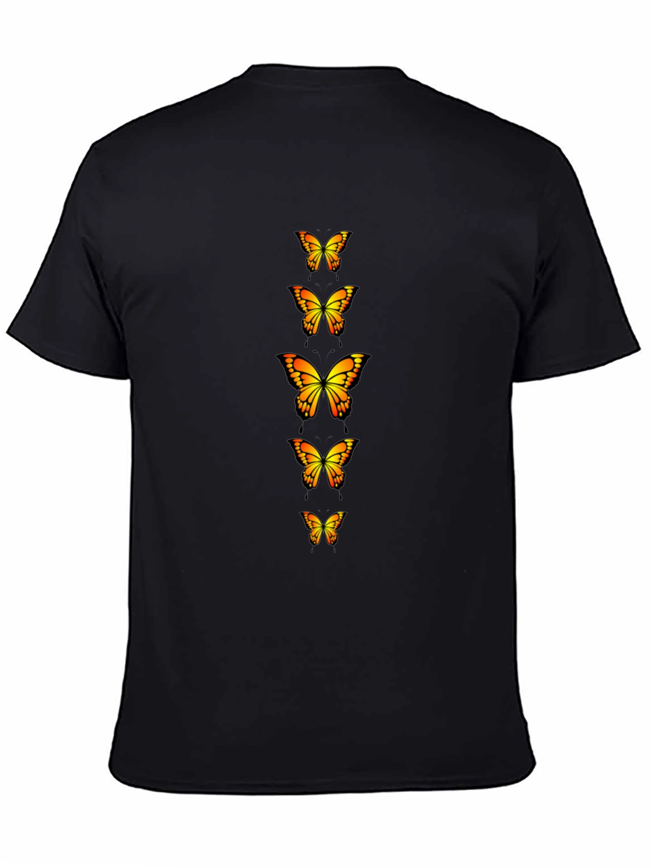 Butterfly Print T-Shirt - Black