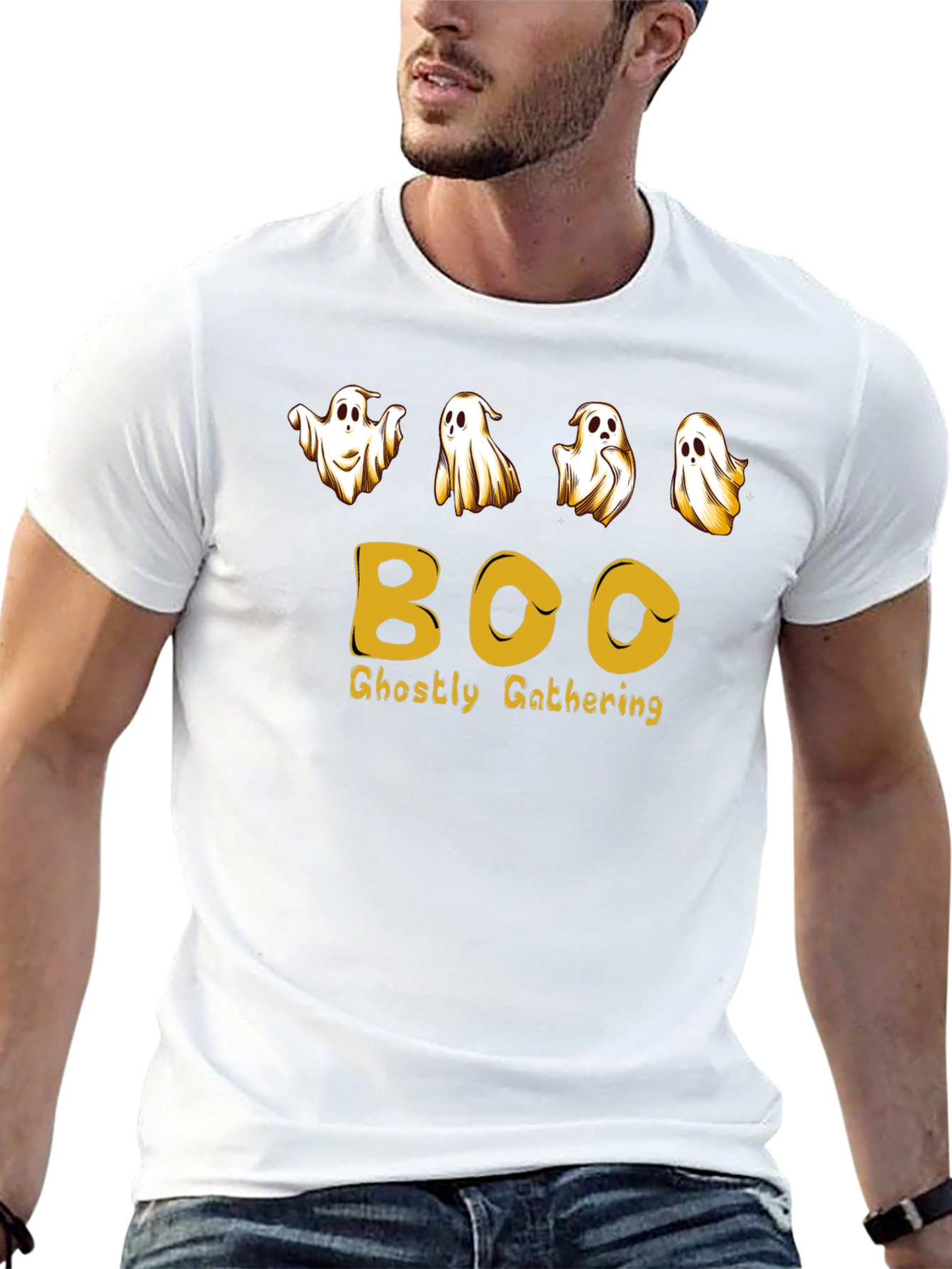 Halloween Ghostly Gathering Black T-Shirt