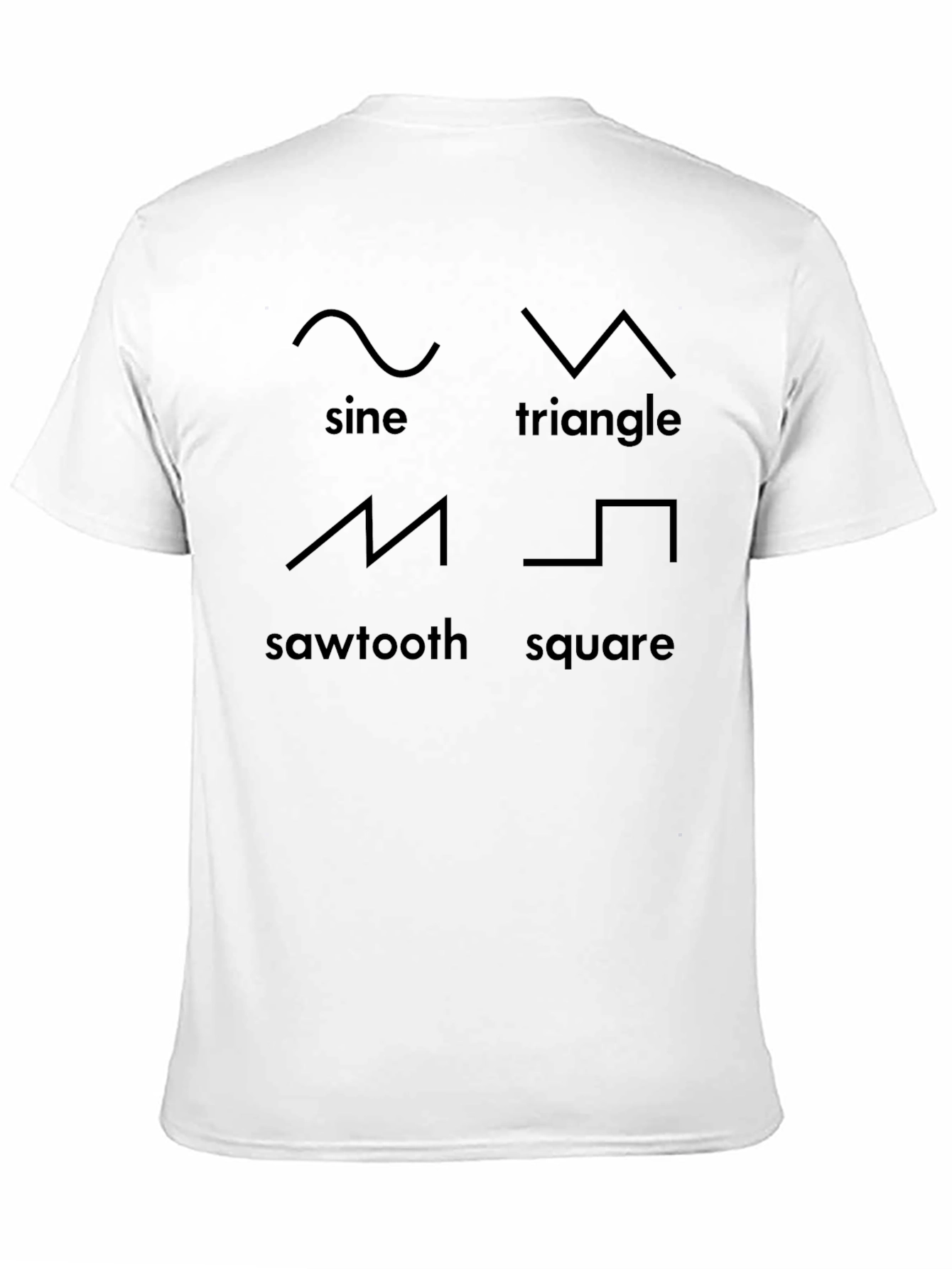 Sine Triangle Sawtooth Square Black T-Shirt