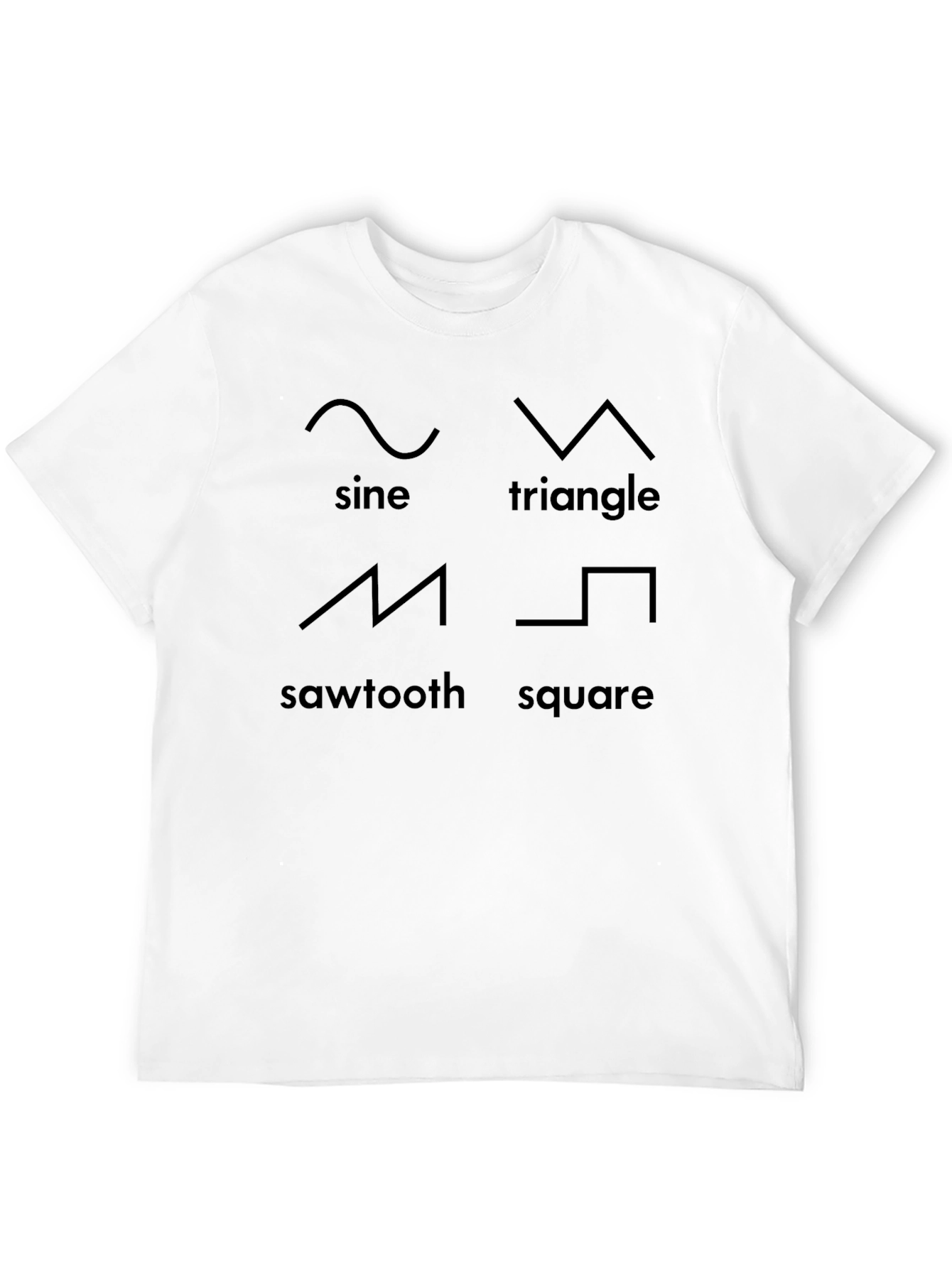 Sine Triangle Sawtooth Square Black T-Shirt