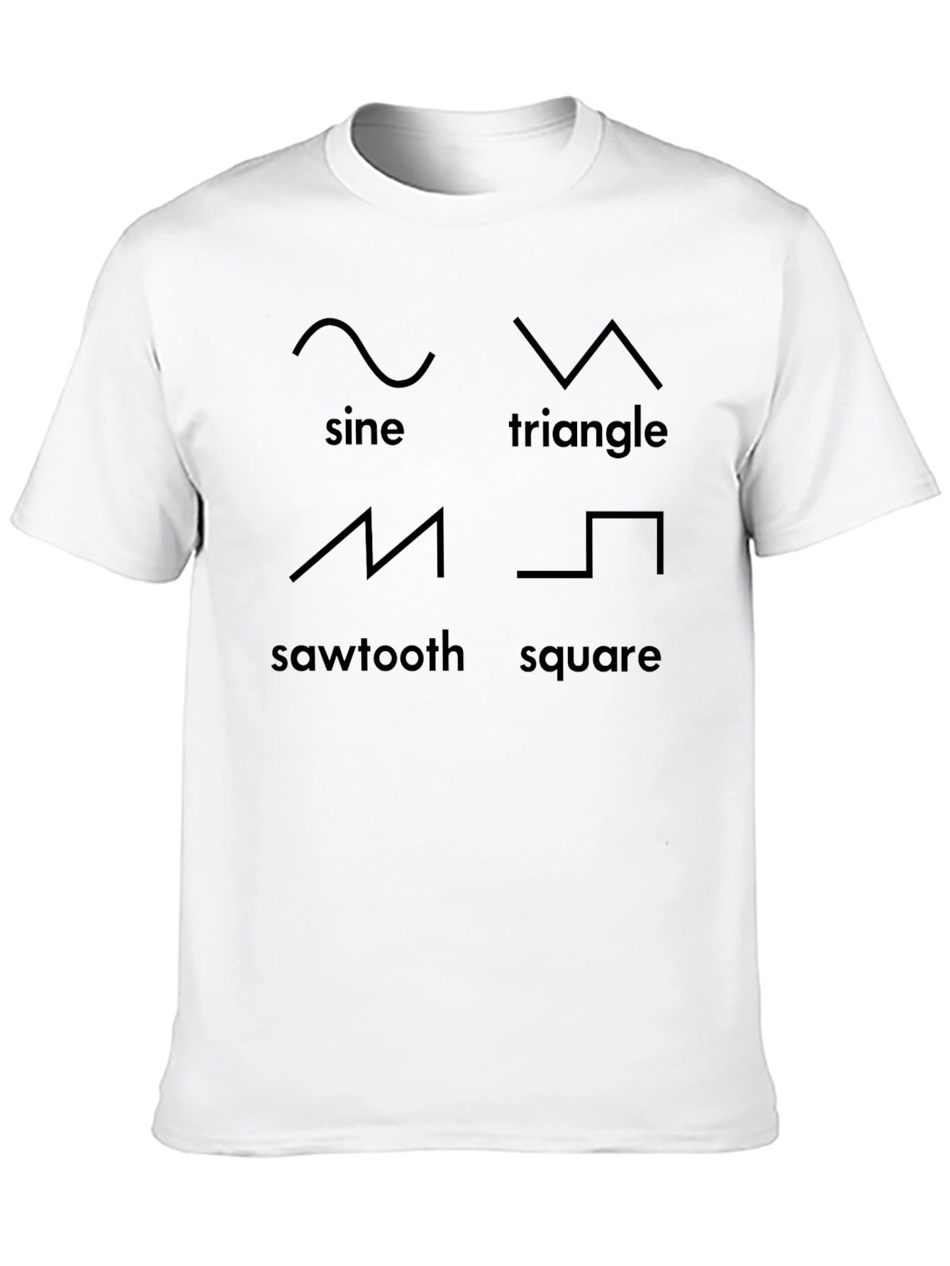 Sine Triangle Sawtooth Square Black T-Shirt