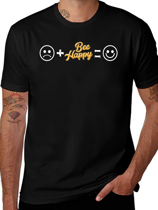 Bee Happy T-Shirt - Fun Graphic Tee for a Positive Vibe