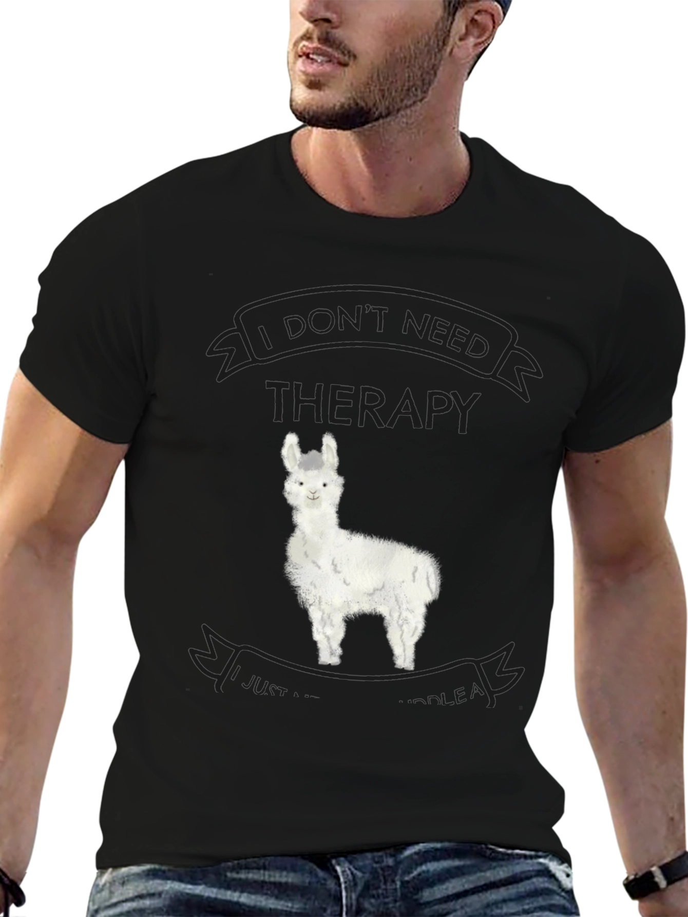 Alpaca Therapy T-Shirt - Funny Llama Graphic Tee
