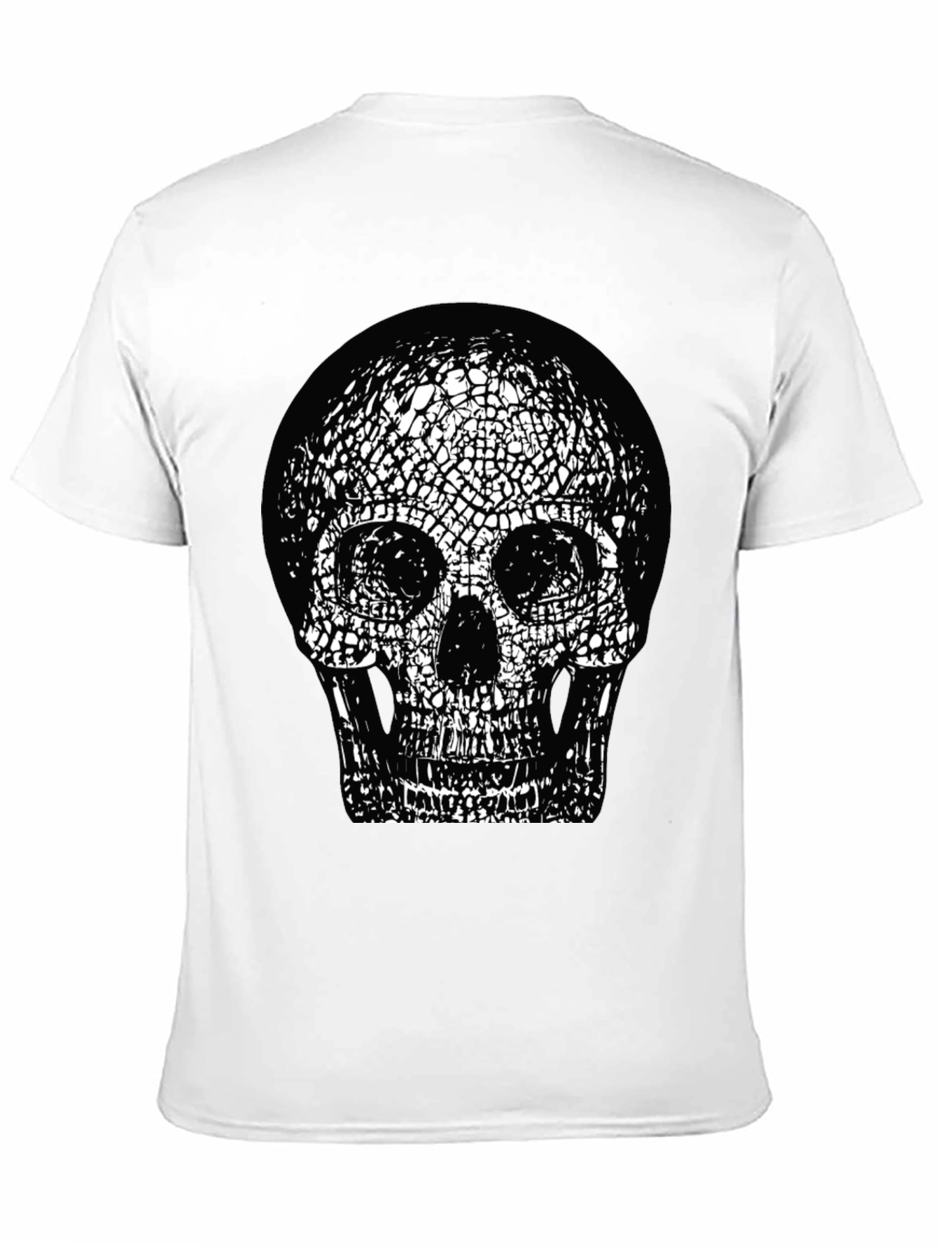 Skull Graphic Print Black Crew Neck T-Shirt
