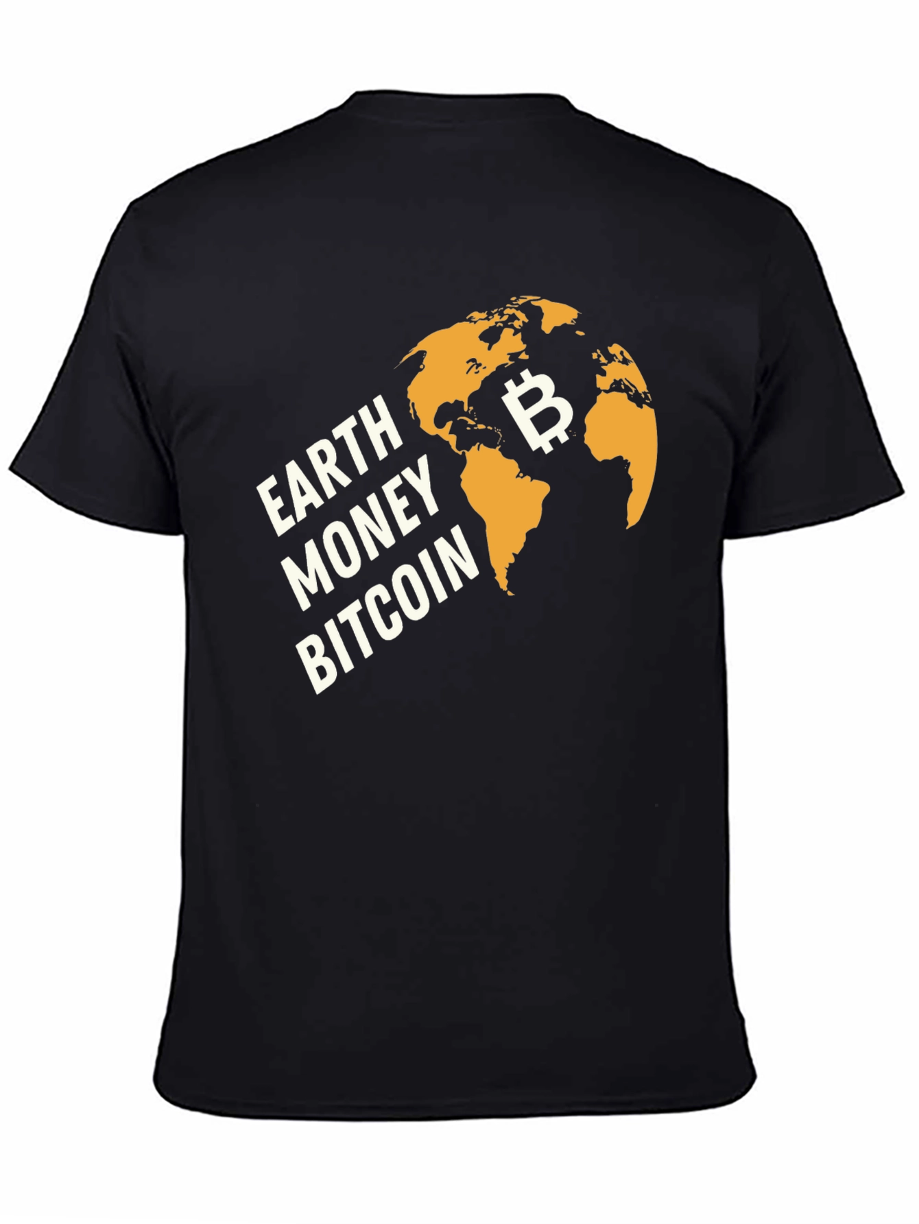 Earth Money Bitcoin Graphic T-Shirt