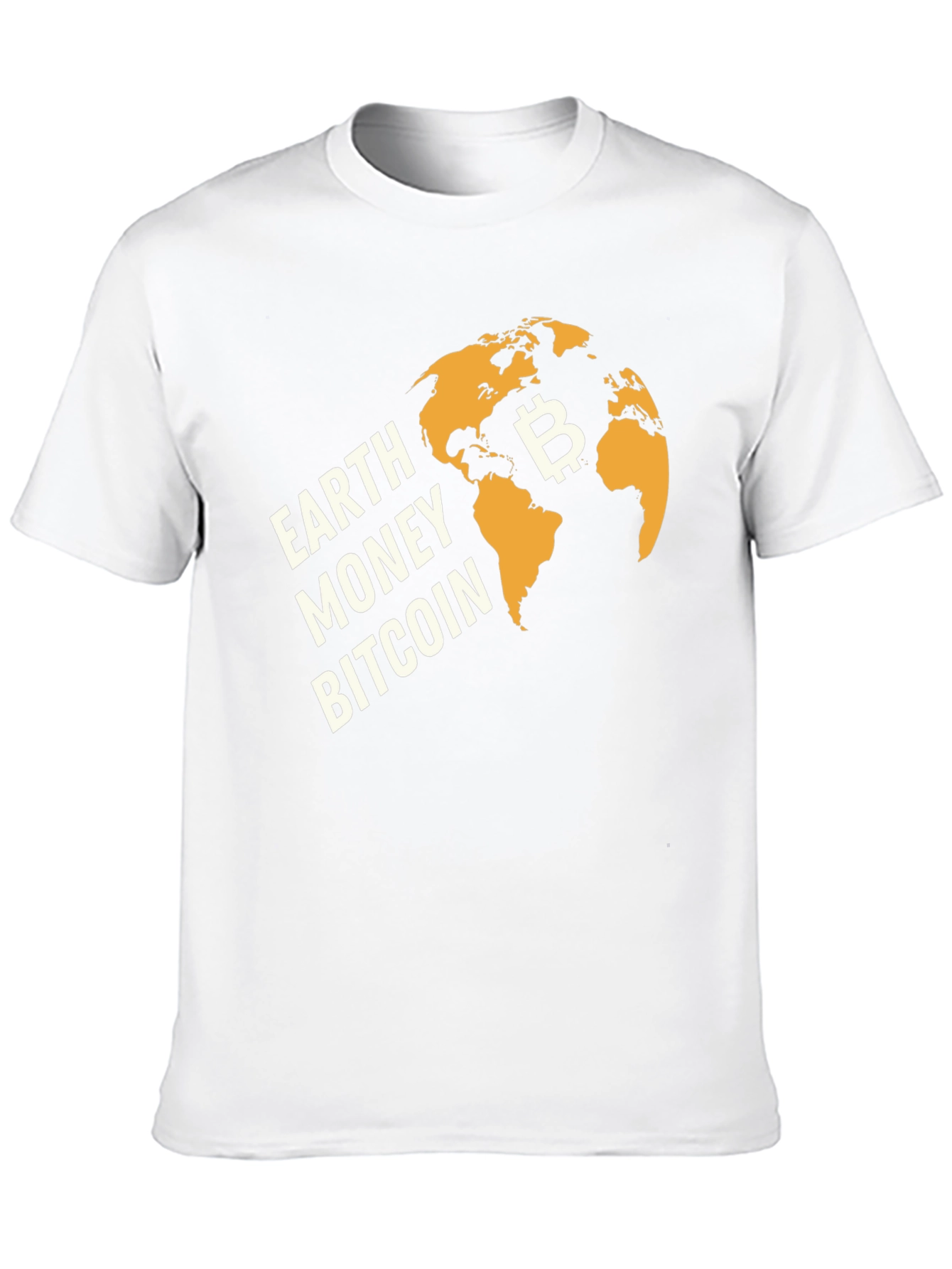 Earth Money Bitcoin Graphic T-Shirt