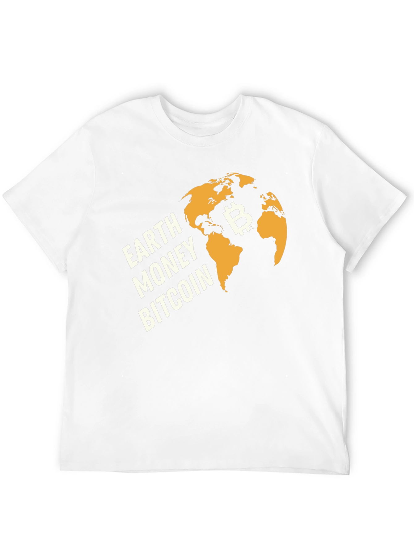 Earth Money Bitcoin Graphic T-Shirt