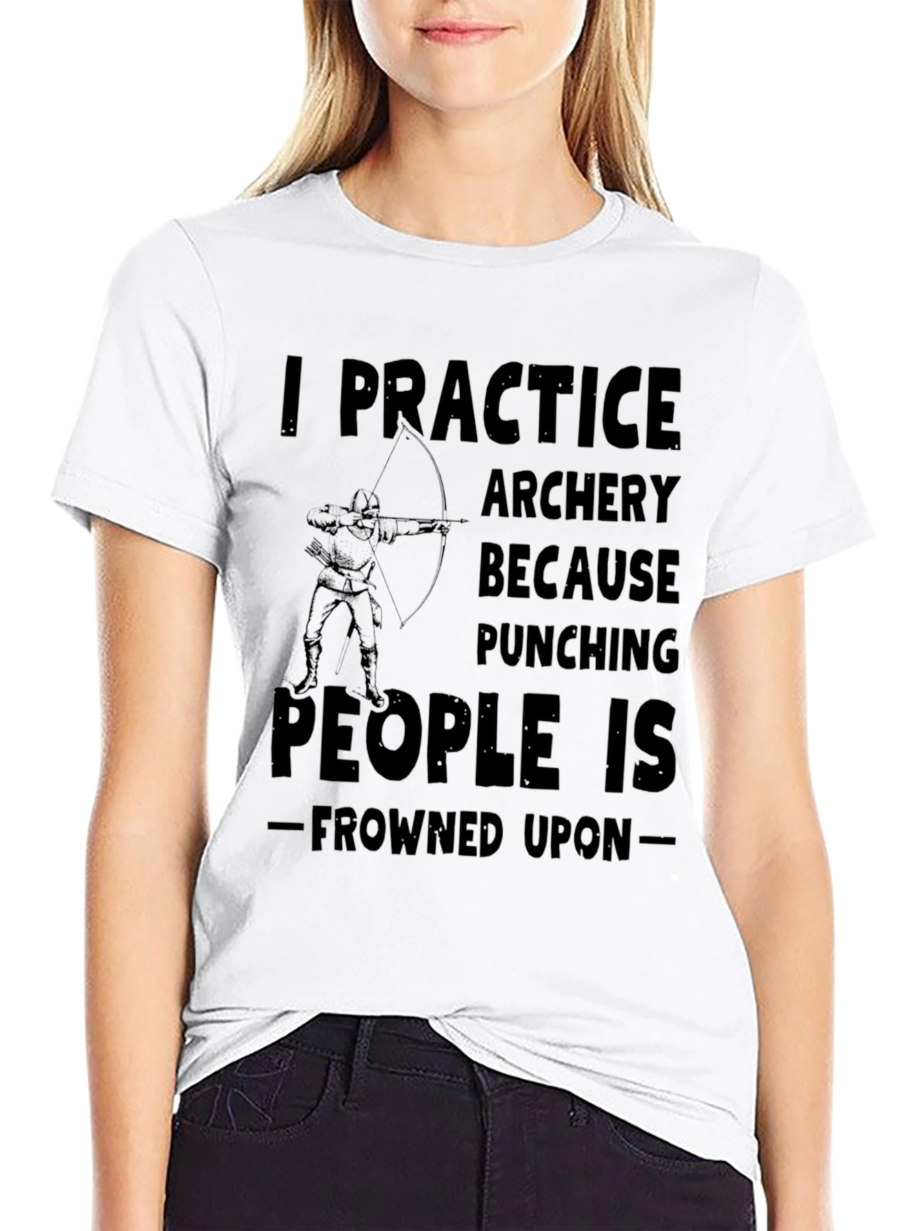 Archery Practice Tee - Punching Frowned Upon