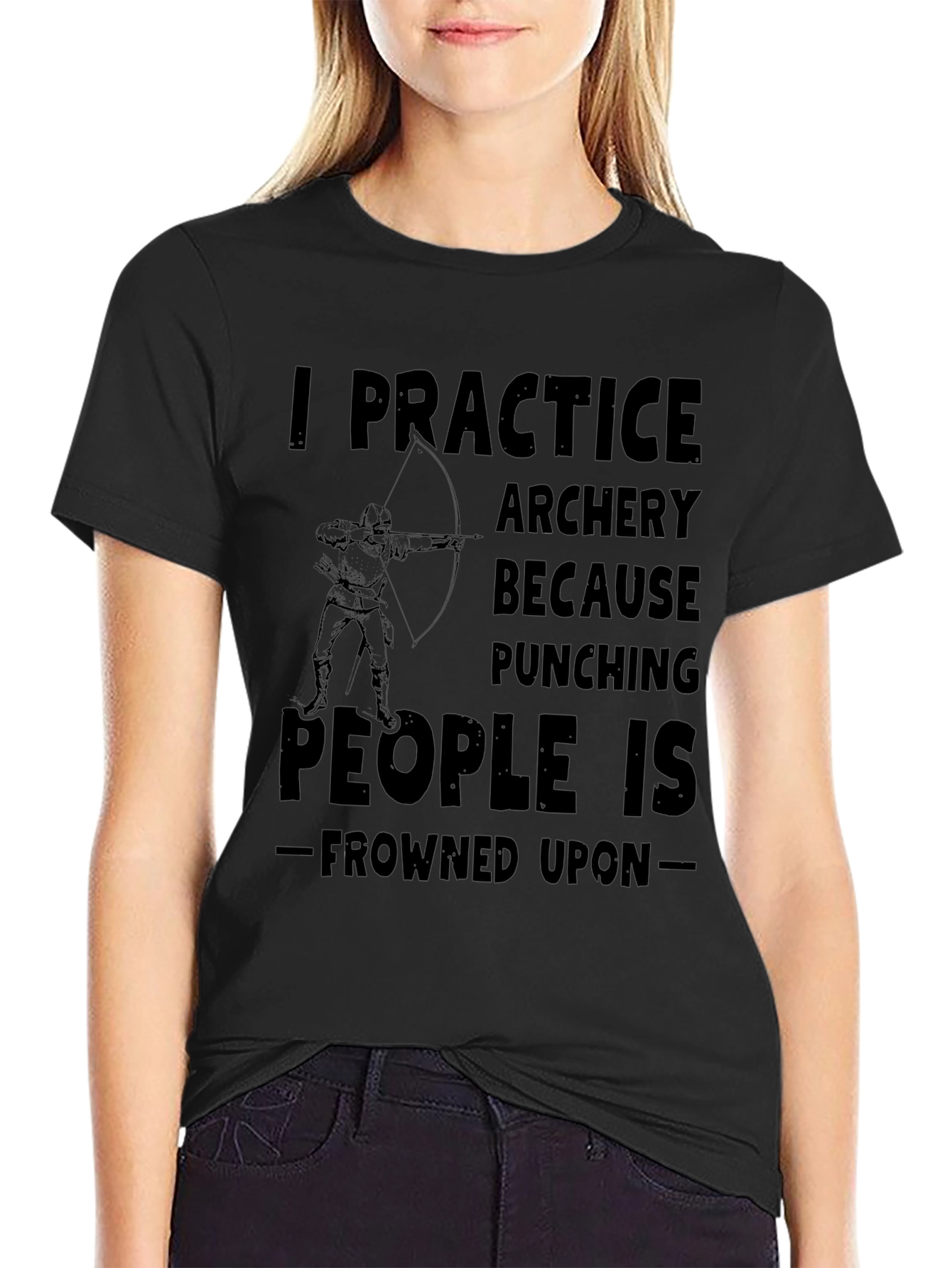 Archery Practice Tee - Punching Frowned Upon