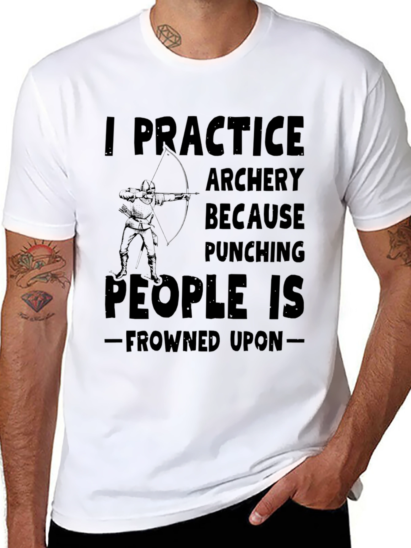 Archery Practice Tee - Punching Frowned Upon