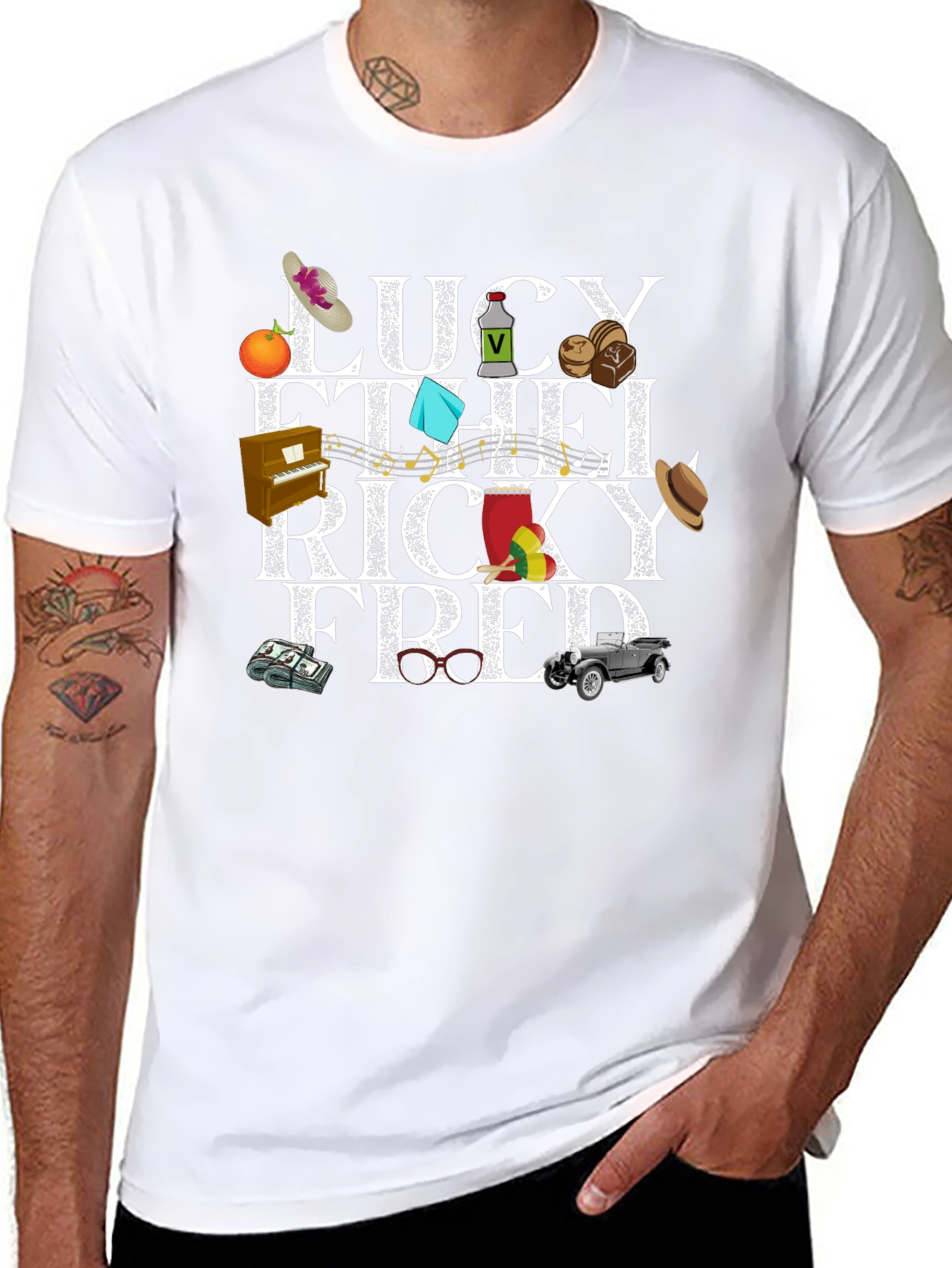 I Love Lucy Characters Graphic T-Shirt