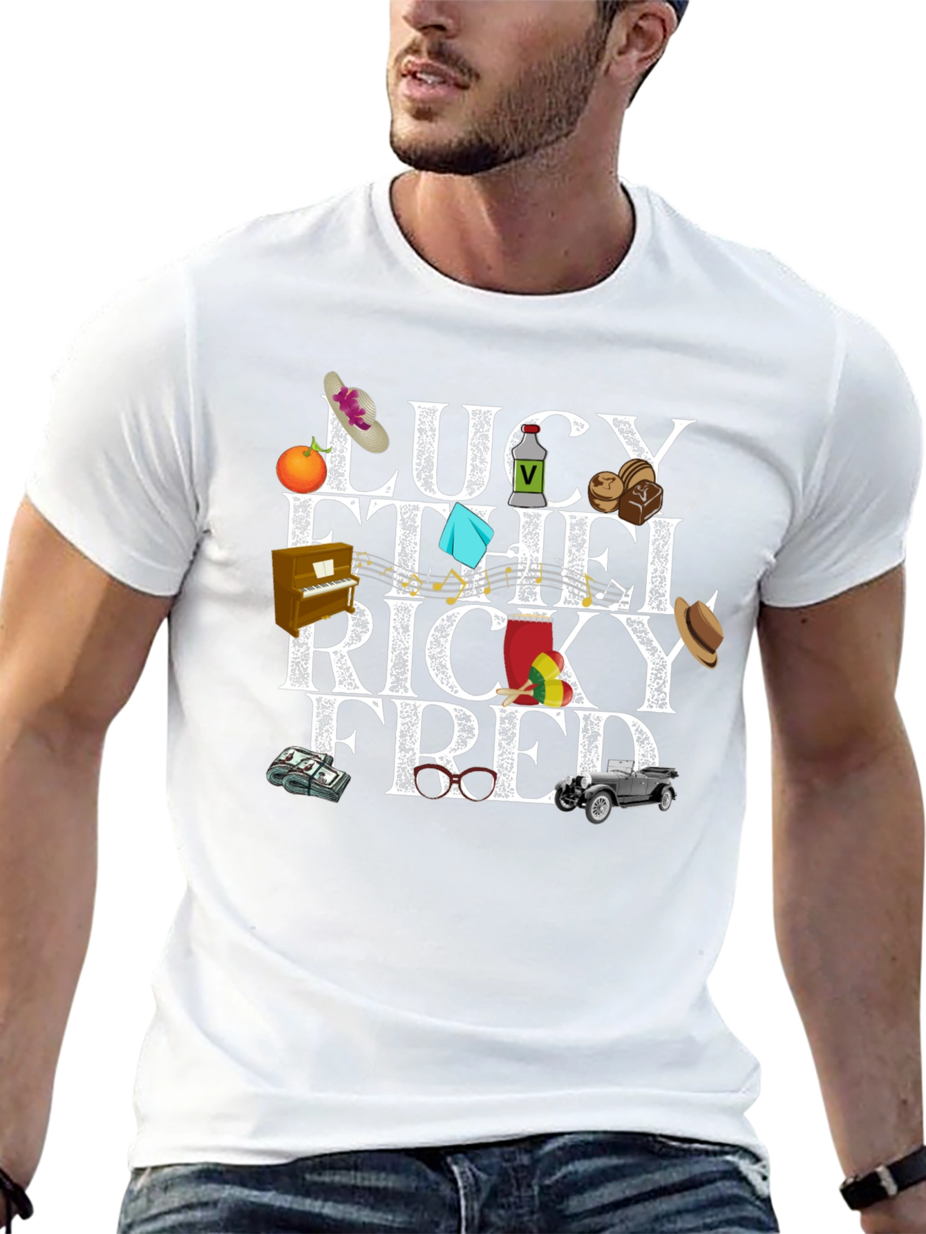 I Love Lucy Characters Graphic T-Shirt