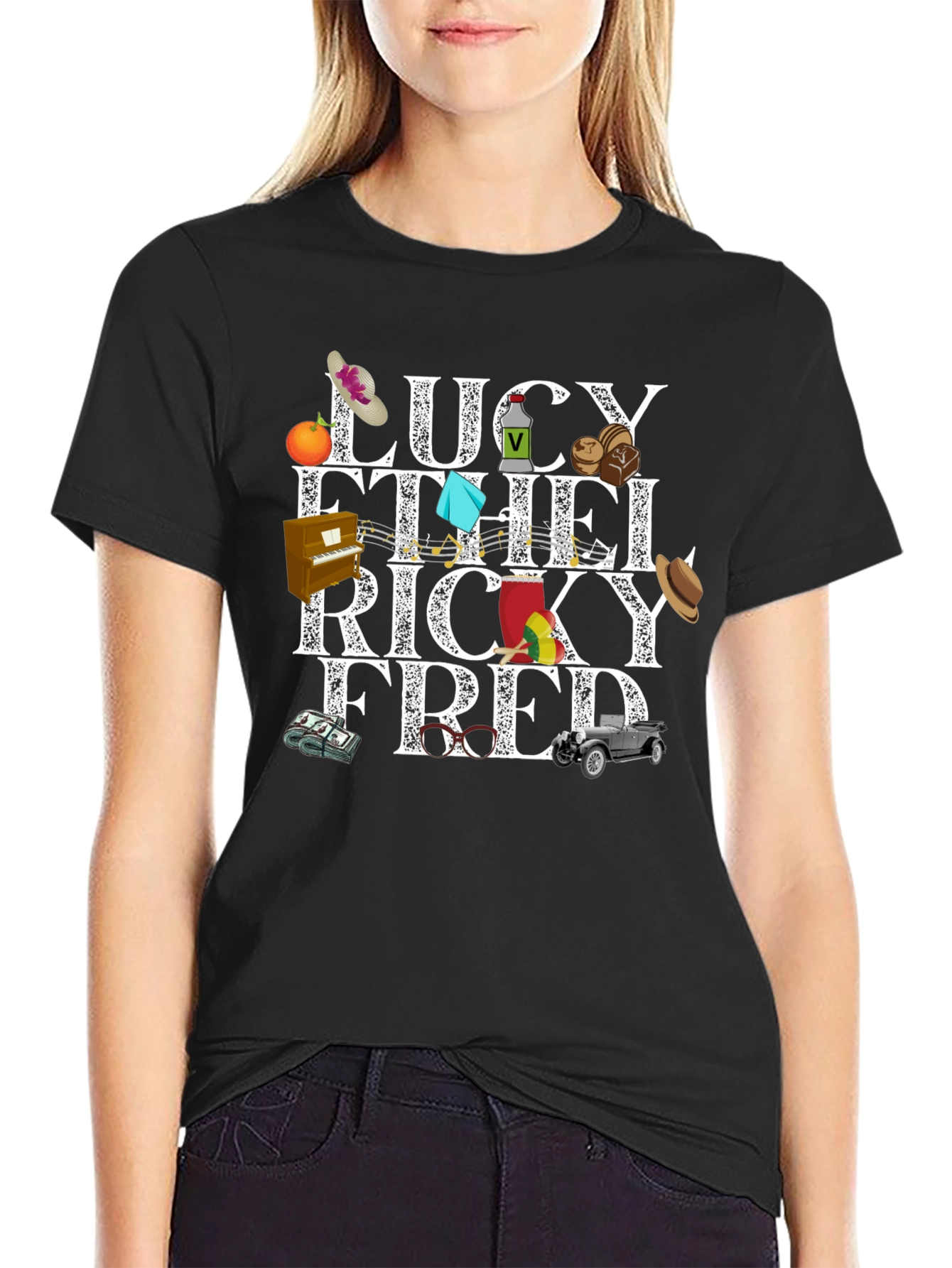 I Love Lucy Characters Graphic T-Shirt