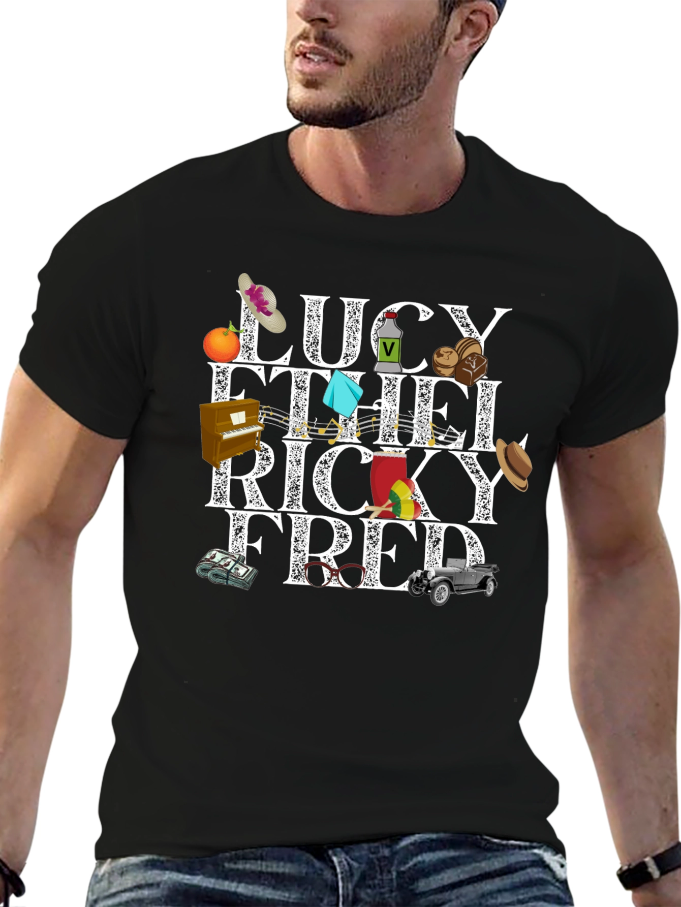 I Love Lucy Characters Graphic T-Shirt