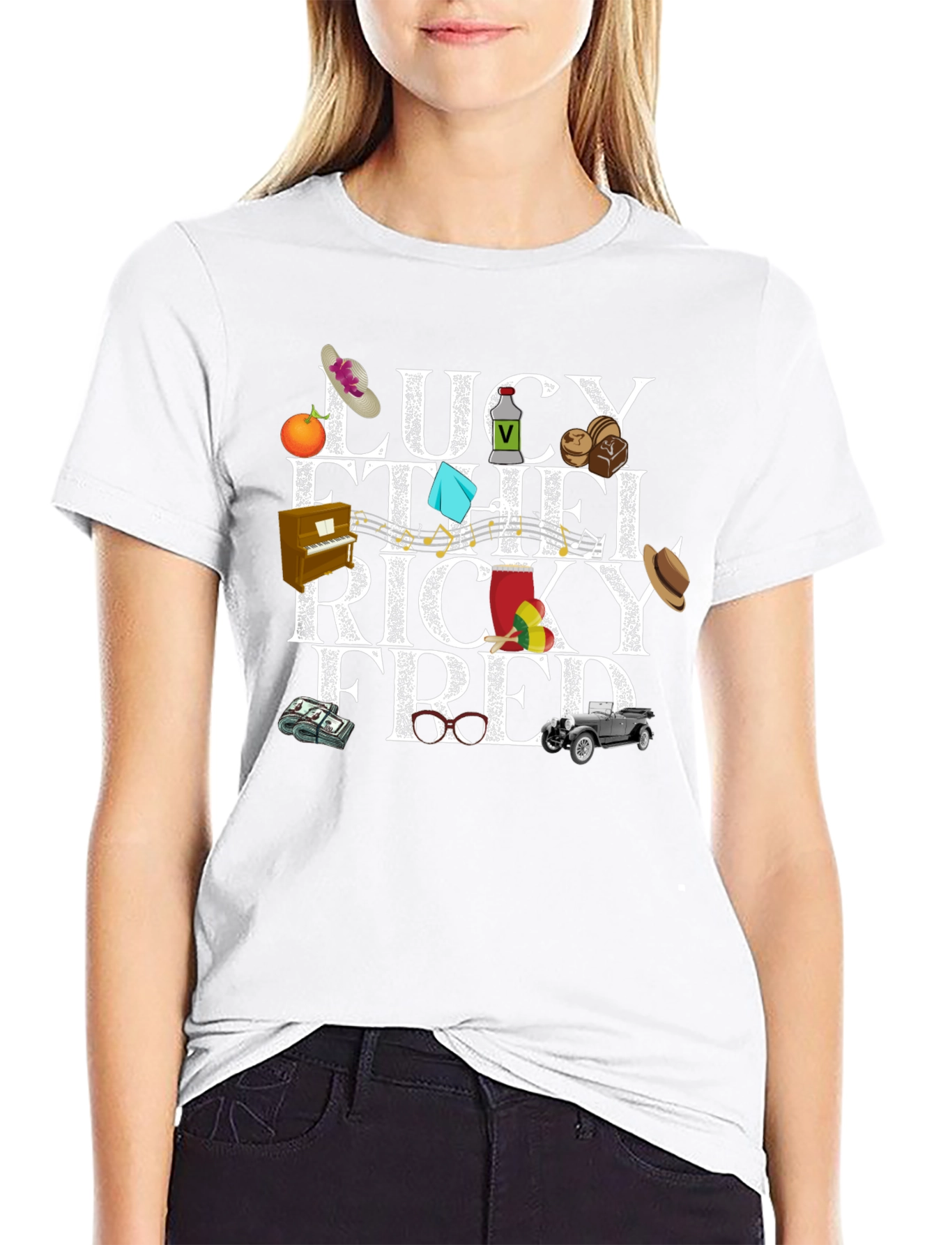 I Love Lucy Characters Graphic T-Shirt