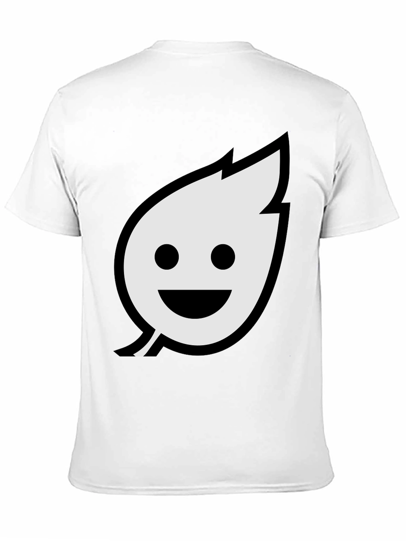 Smiley Leaf Graphic T-Shirt - Black