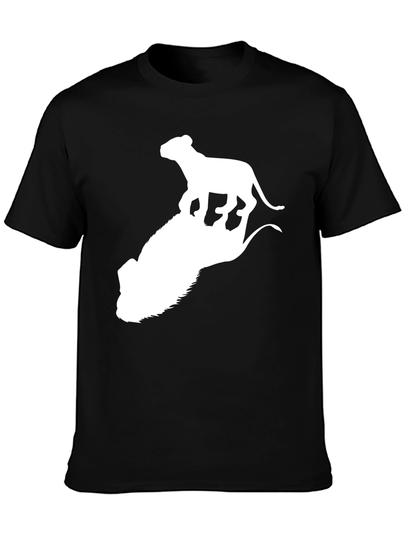 Lion King Black T-Shirt - Simba on Pride Rock