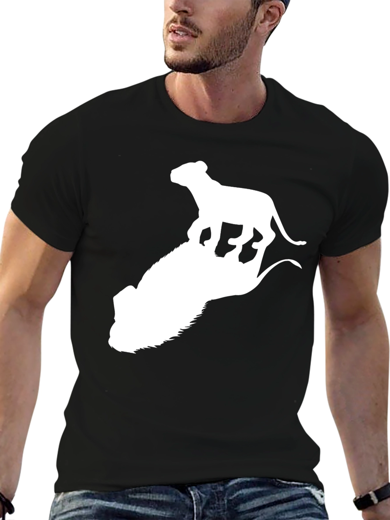 Lion King Black T-Shirt - Simba on Pride Rock