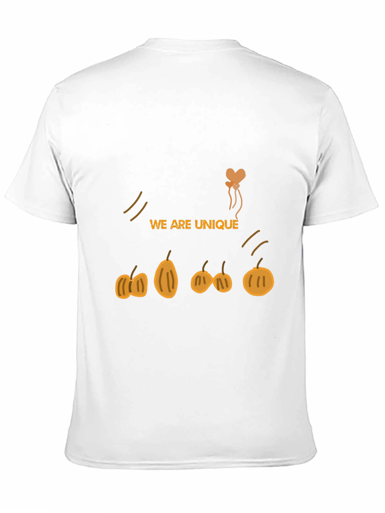 Unique Pumpkin Design Black T-Shirt