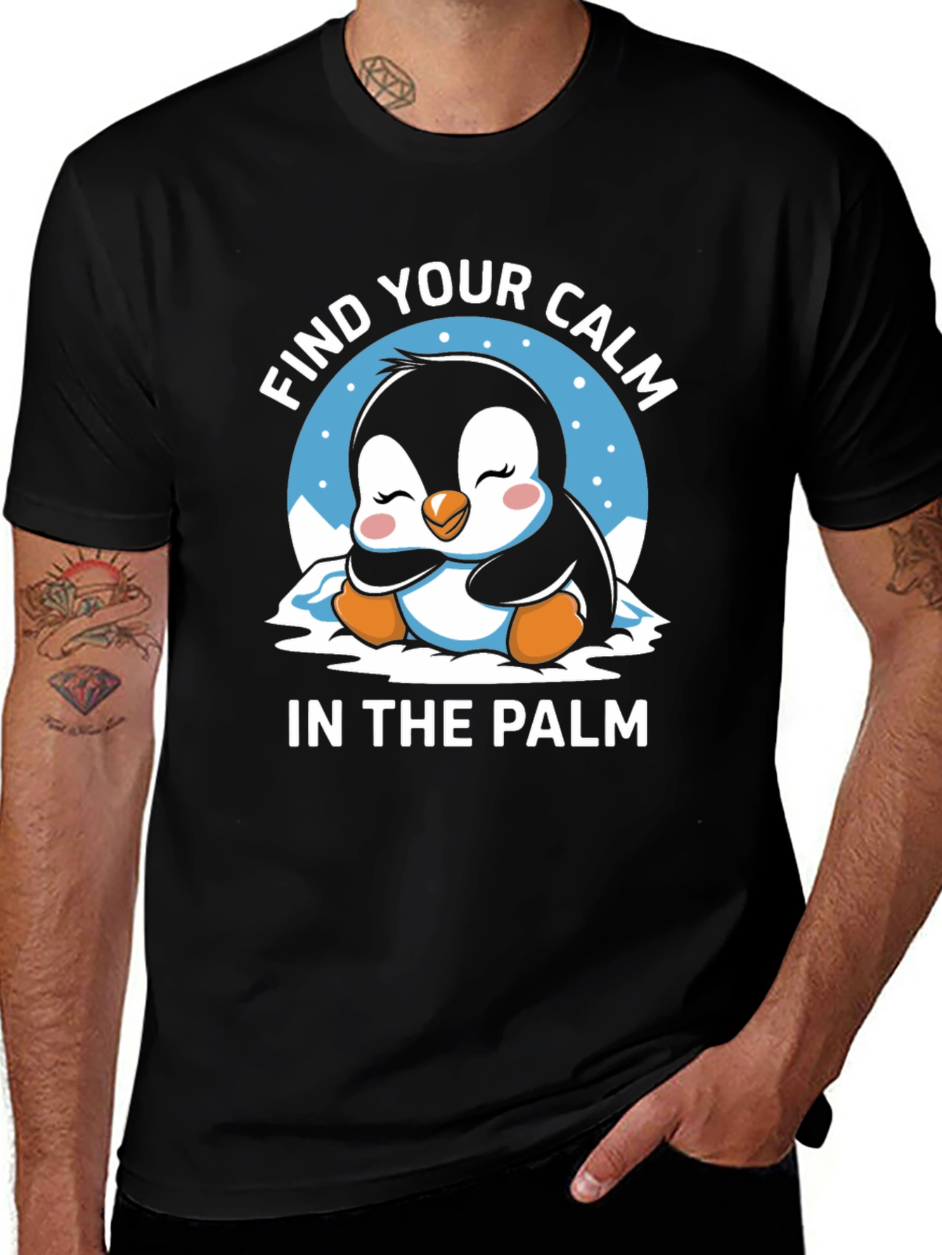 Find Your Calm Penguin T-Shirt