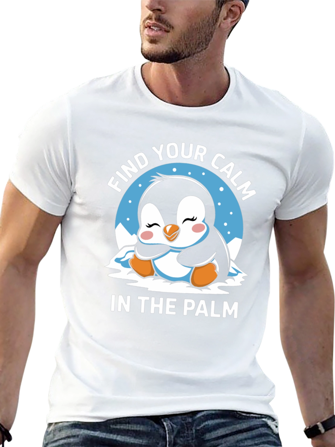 Find Your Calm Penguin T-Shirt