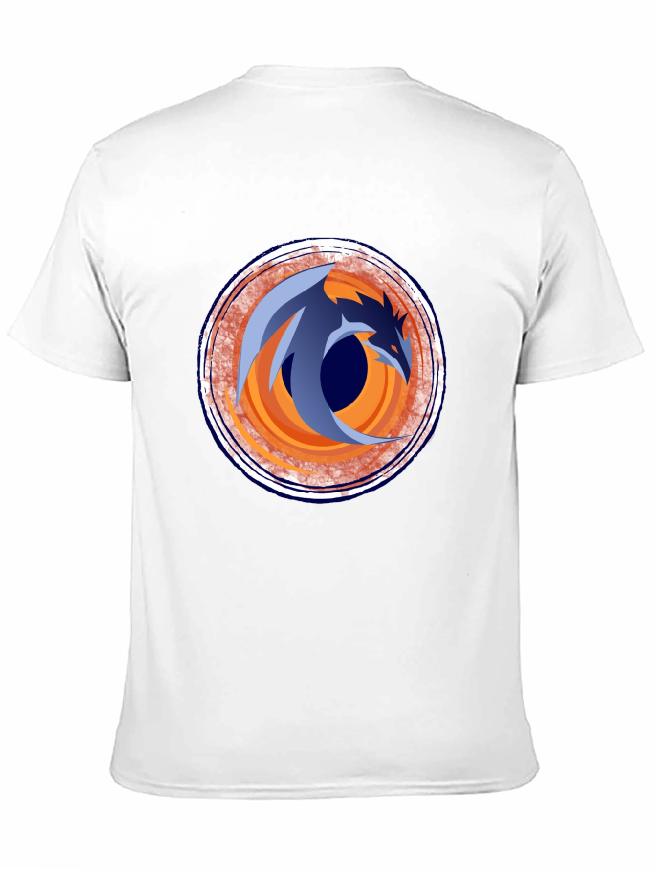 Dragon Circle Graphic Tee - Stylish Black Cotton T-Shirt