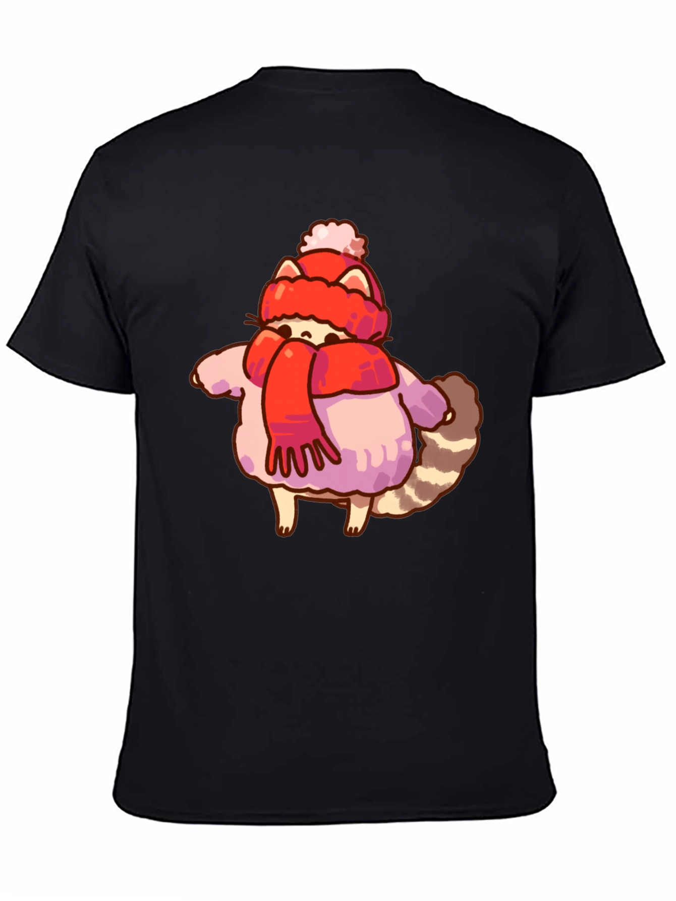 Winter Raccoon Graphic T-Shirt