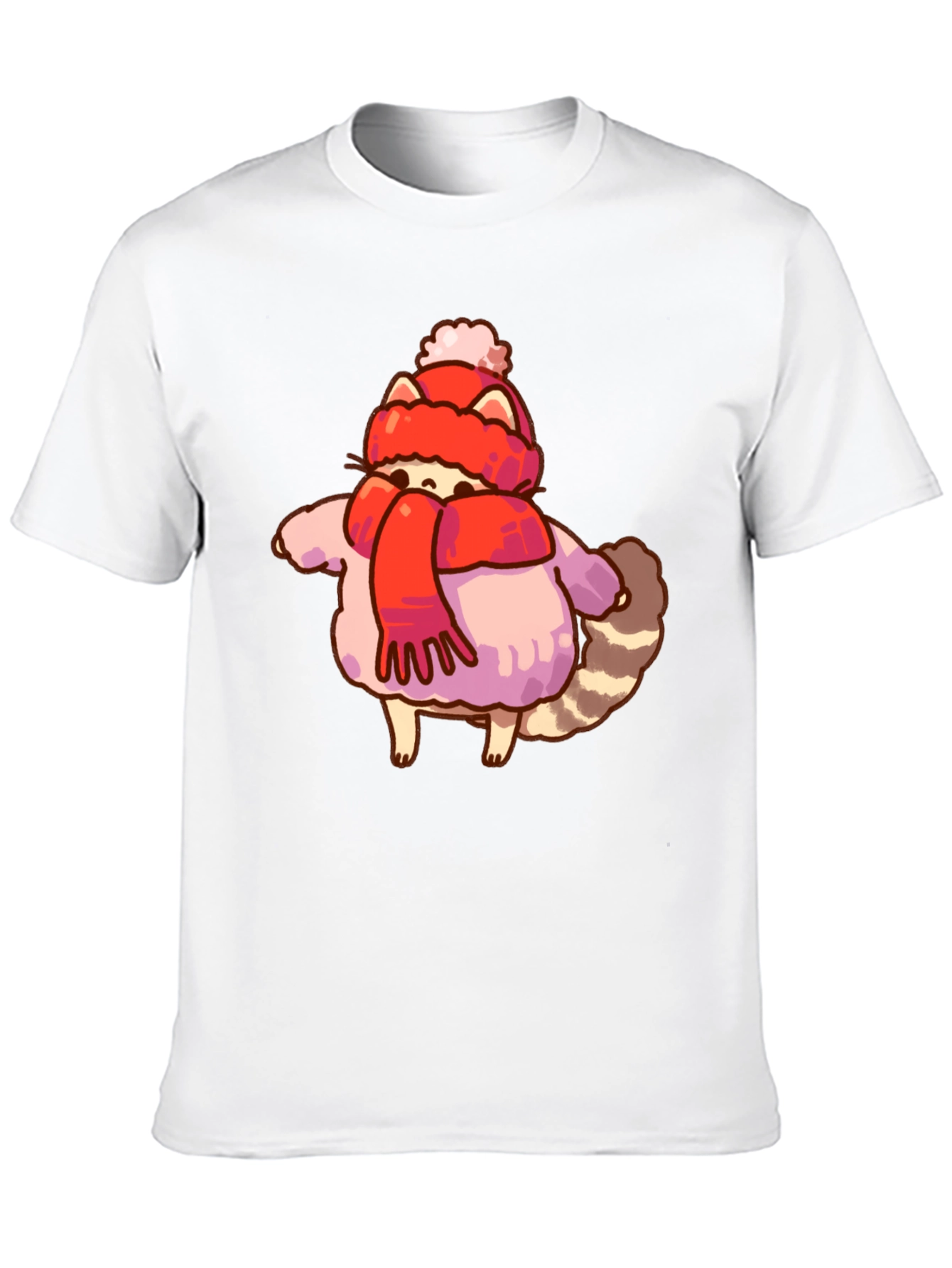 Winter Raccoon Graphic T-Shirt