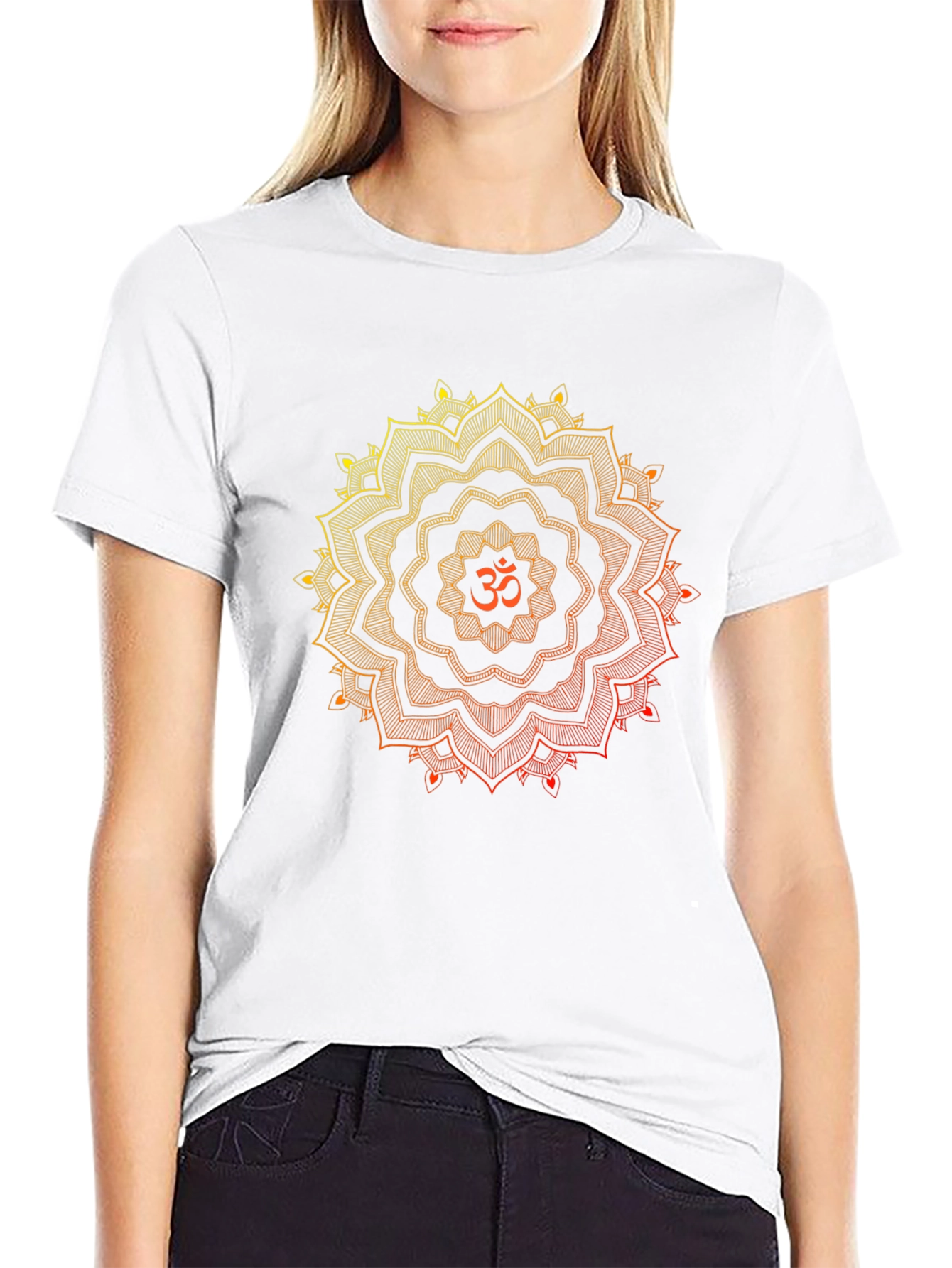 Om Mandala Graphic Black T-Shirt