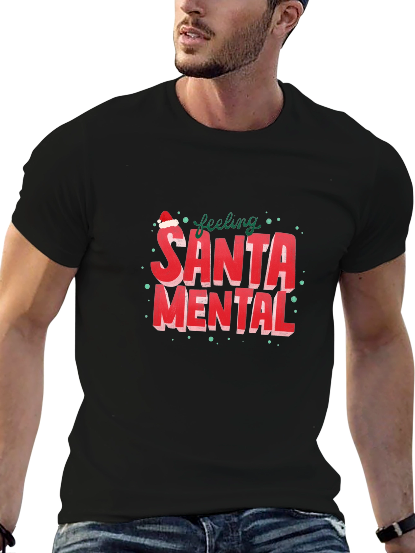 Feeling Santa Mental Graphic Tee