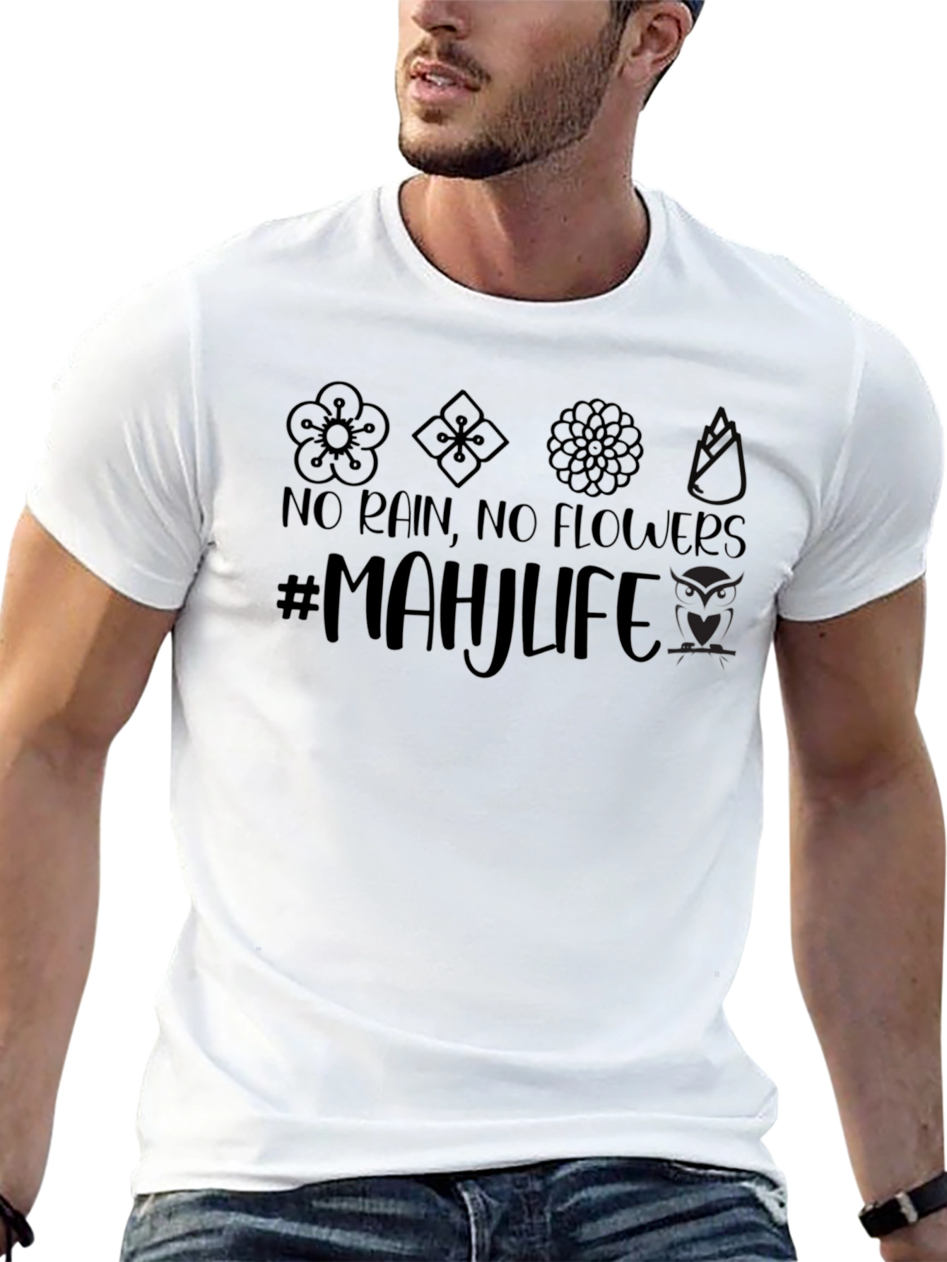 No Rain No Flowers Mahj Life Graphic Tee
