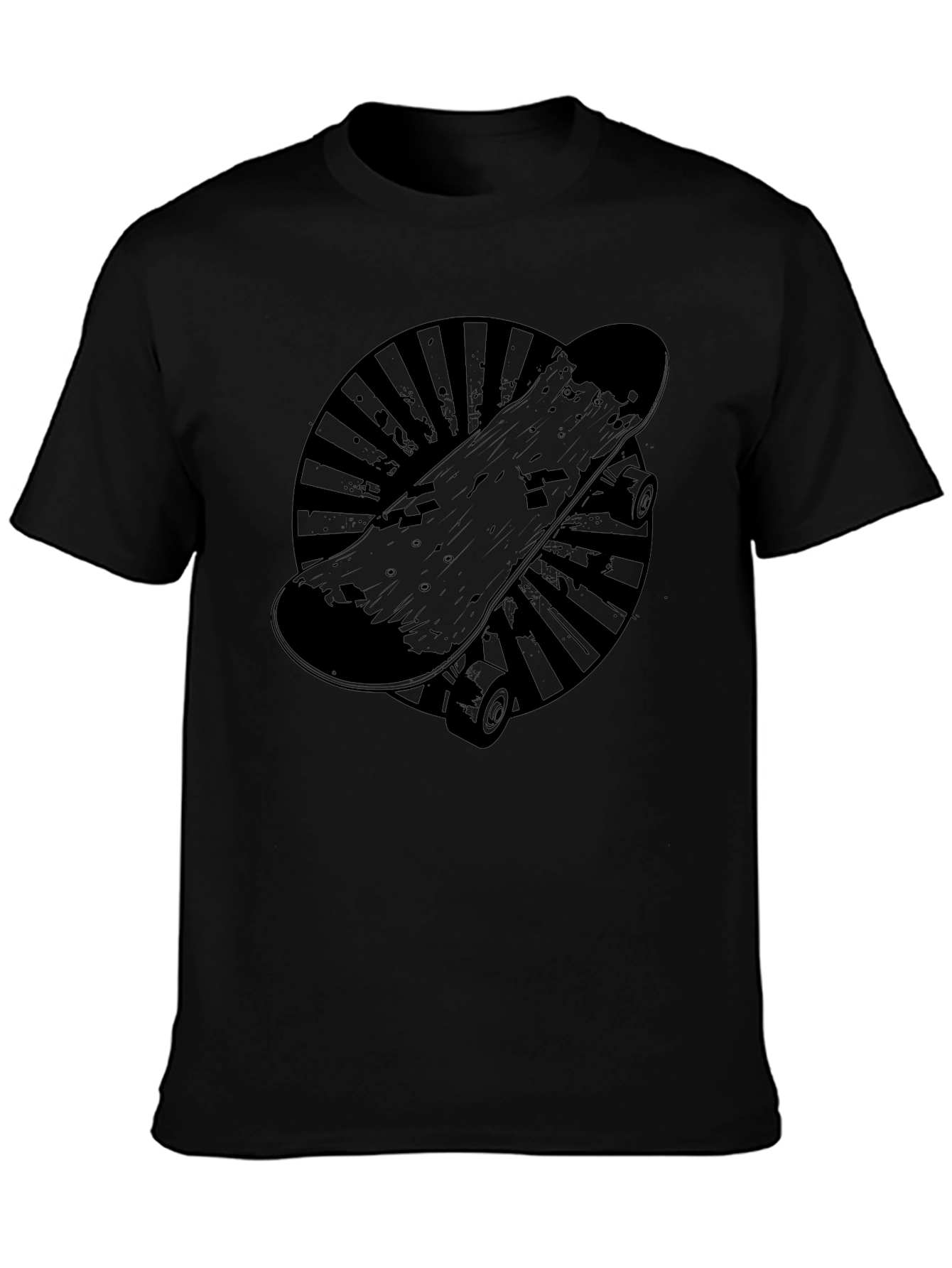 Skateboard Graphic T-Shirt - Cool Black Tee