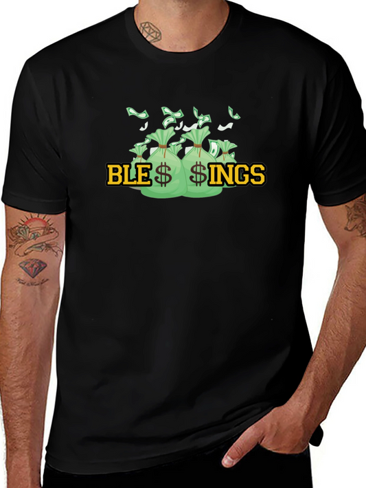 Blessings Graphic T-Shirt - Money Bags Design