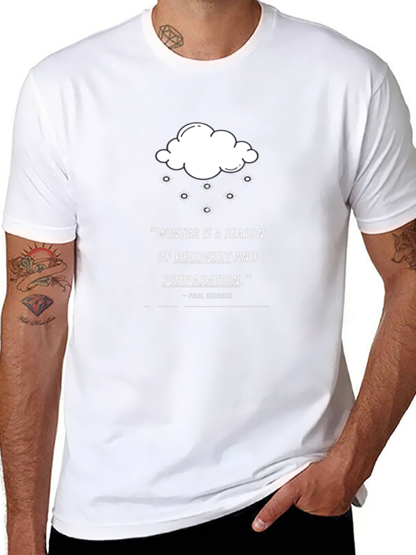 Winter Recovery Quote T-Shirt - Black
