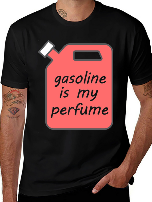 Gasoline Perfume Graphic Tee - Quirky & Fun T-Shirt