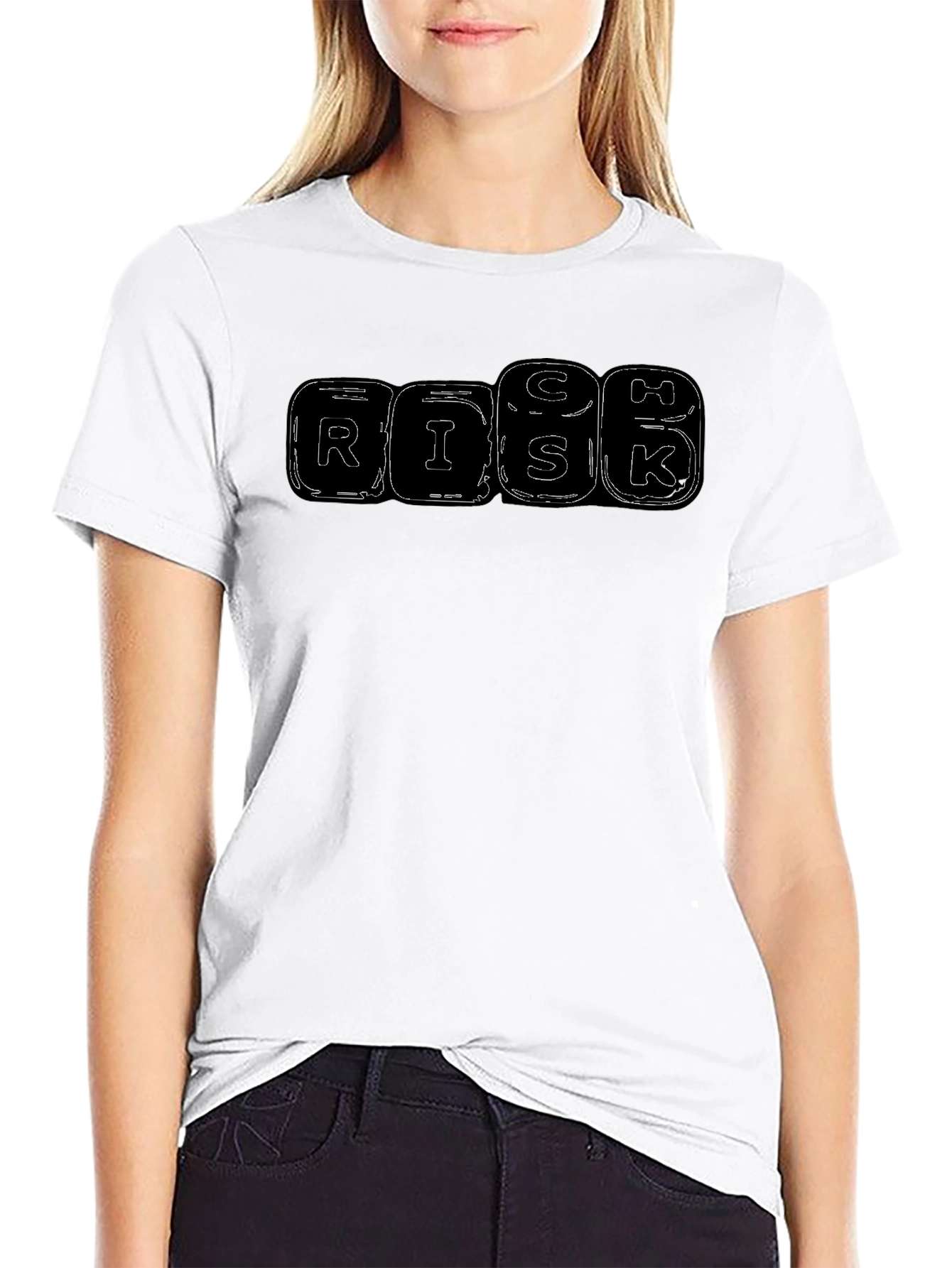 RISK Letter Graphic Black T-shirt