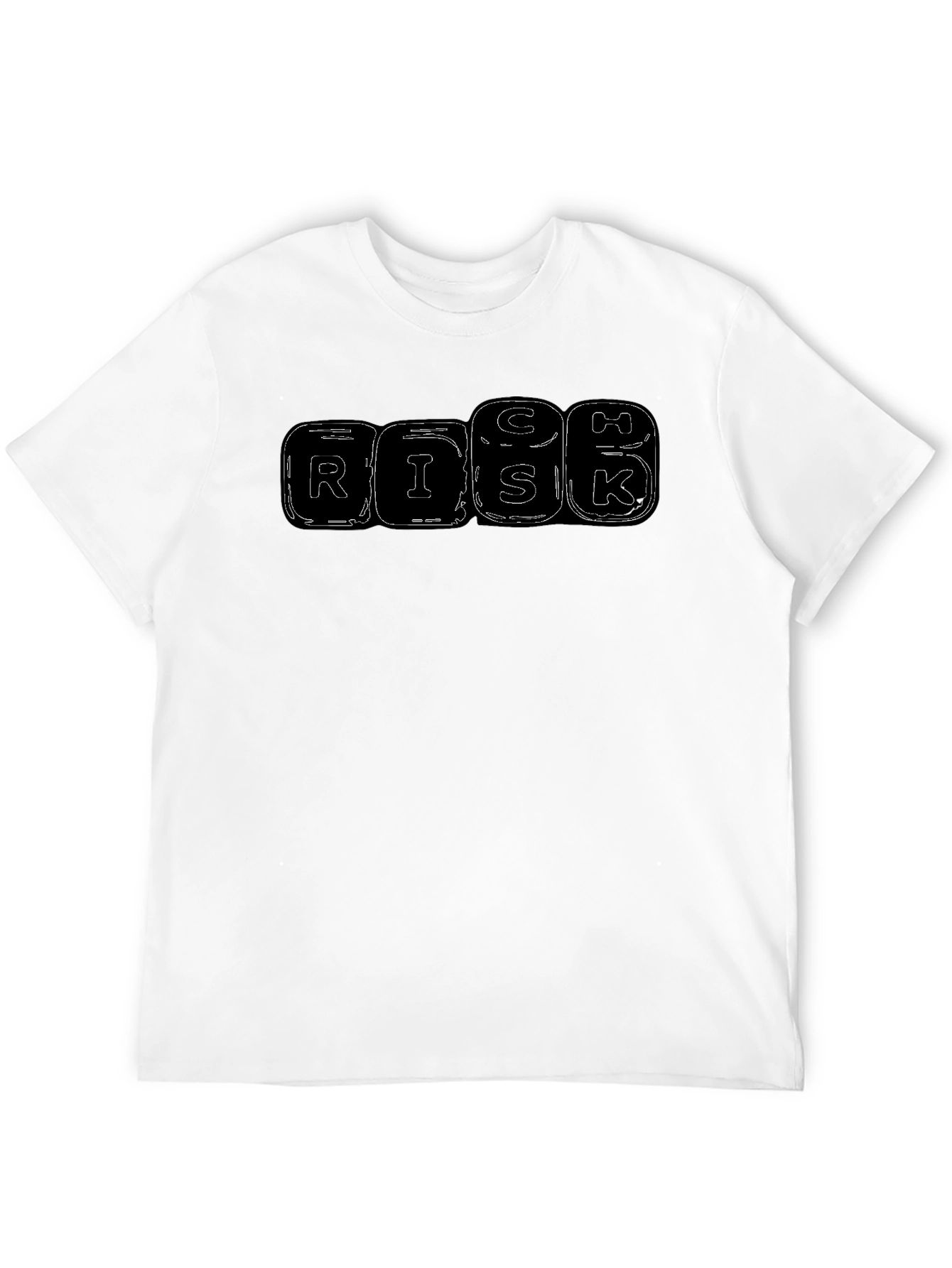 RISK Letter Graphic Black T-shirt